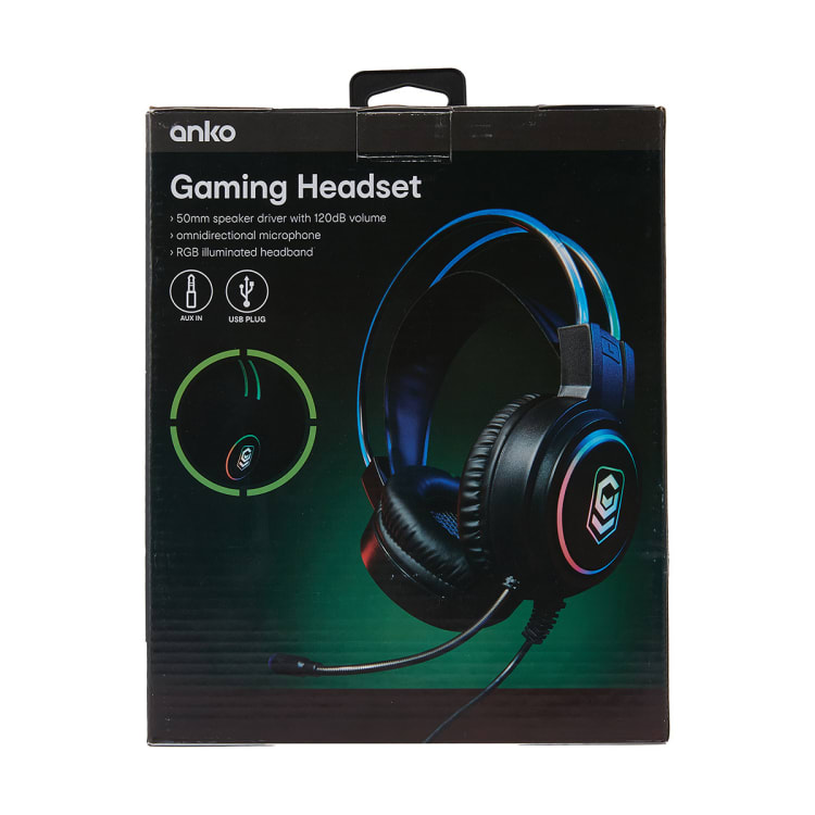 Gaming Headset Black Kmart