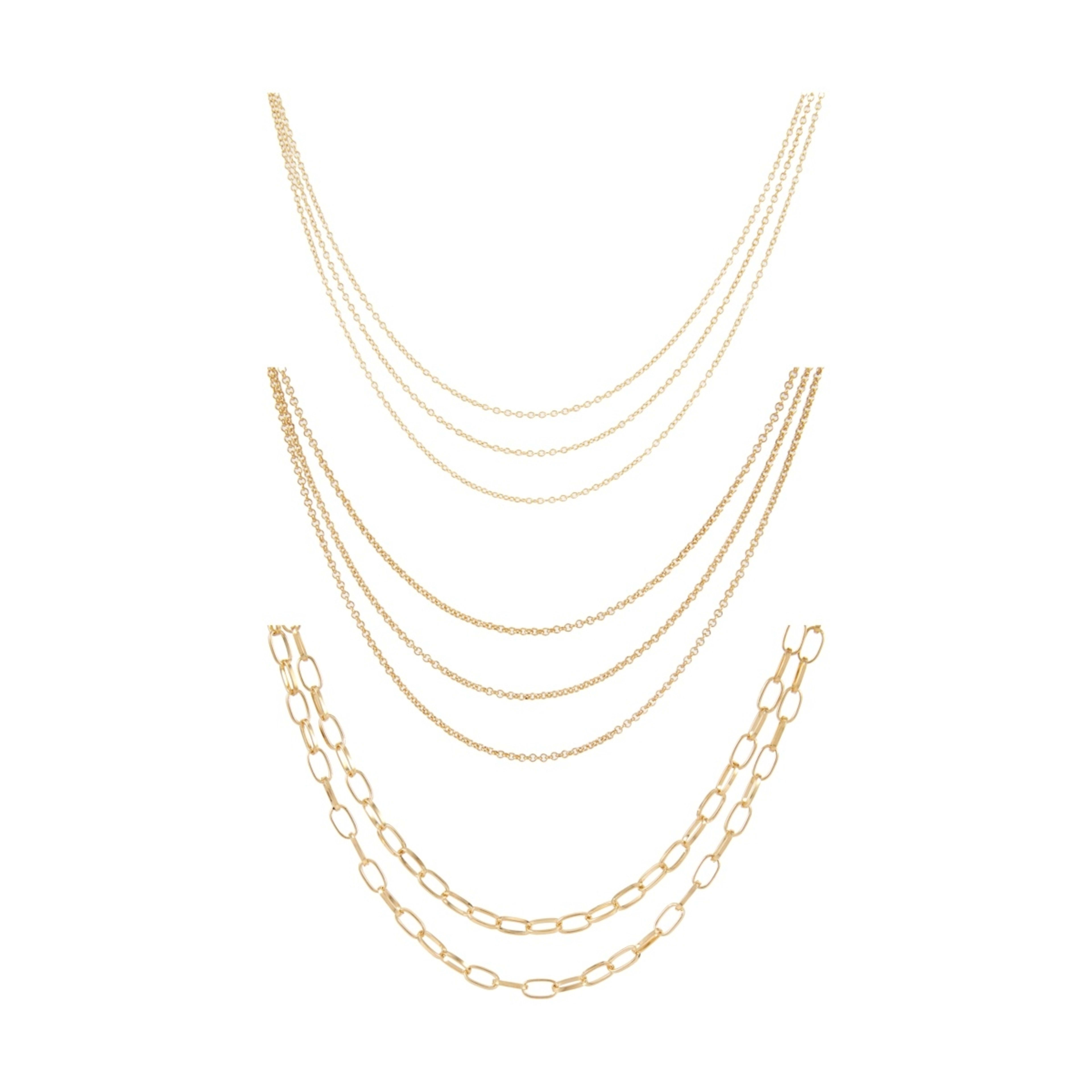 2 Jewellery Chain Set - Gold Look, 2 of 3