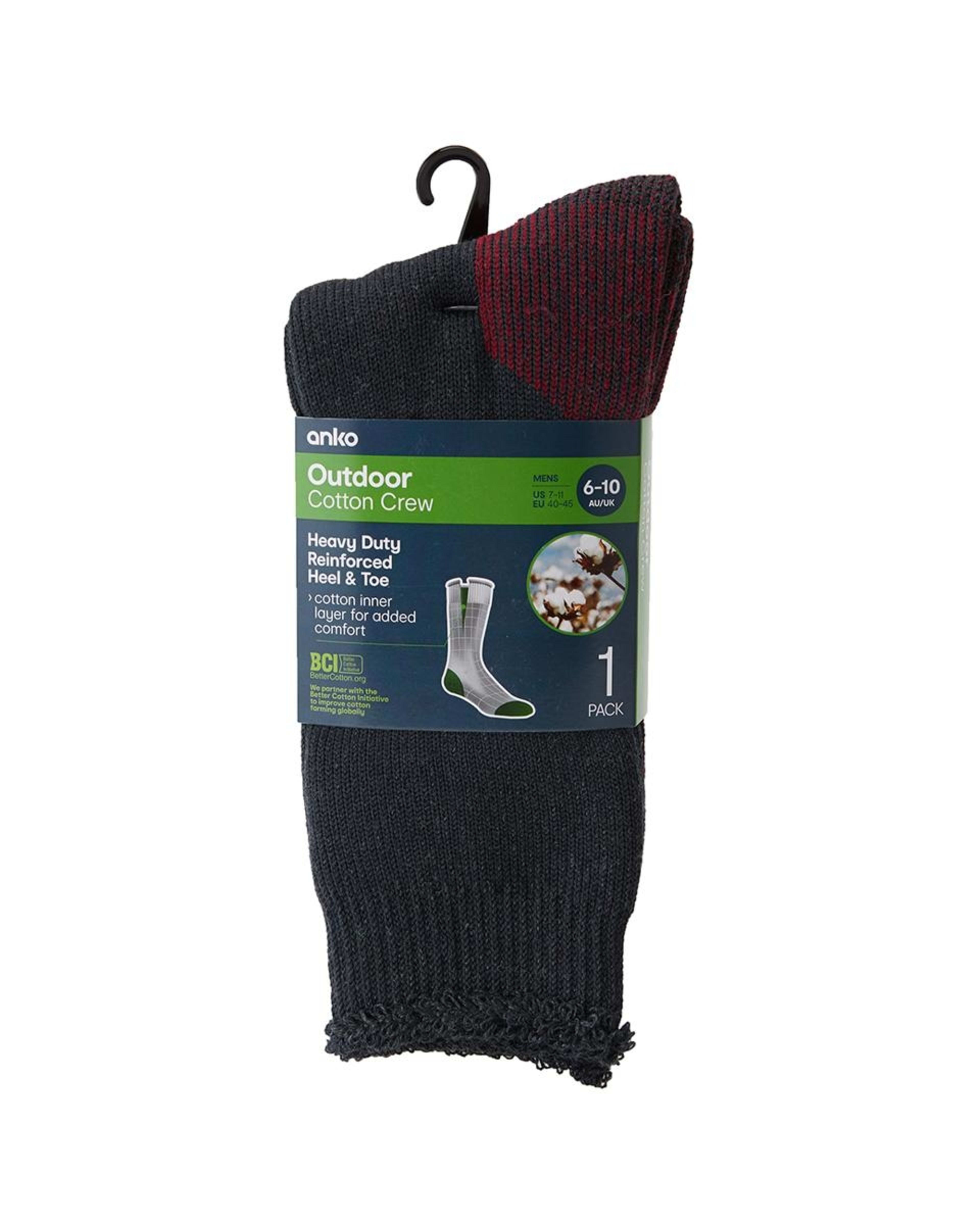 3 Heavy Duty Outdoor Socks Char, 3 of 3