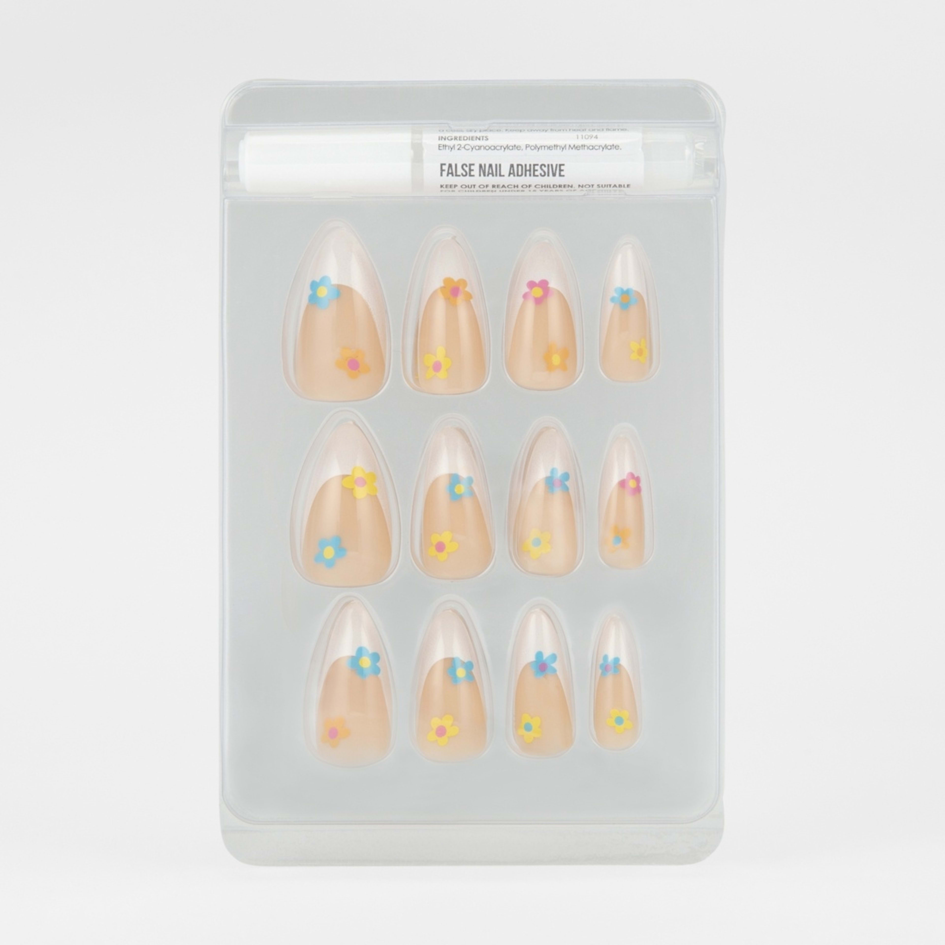 OXX Cosmetics 24 Pack False Nails with Adhesive Stiletto Shape