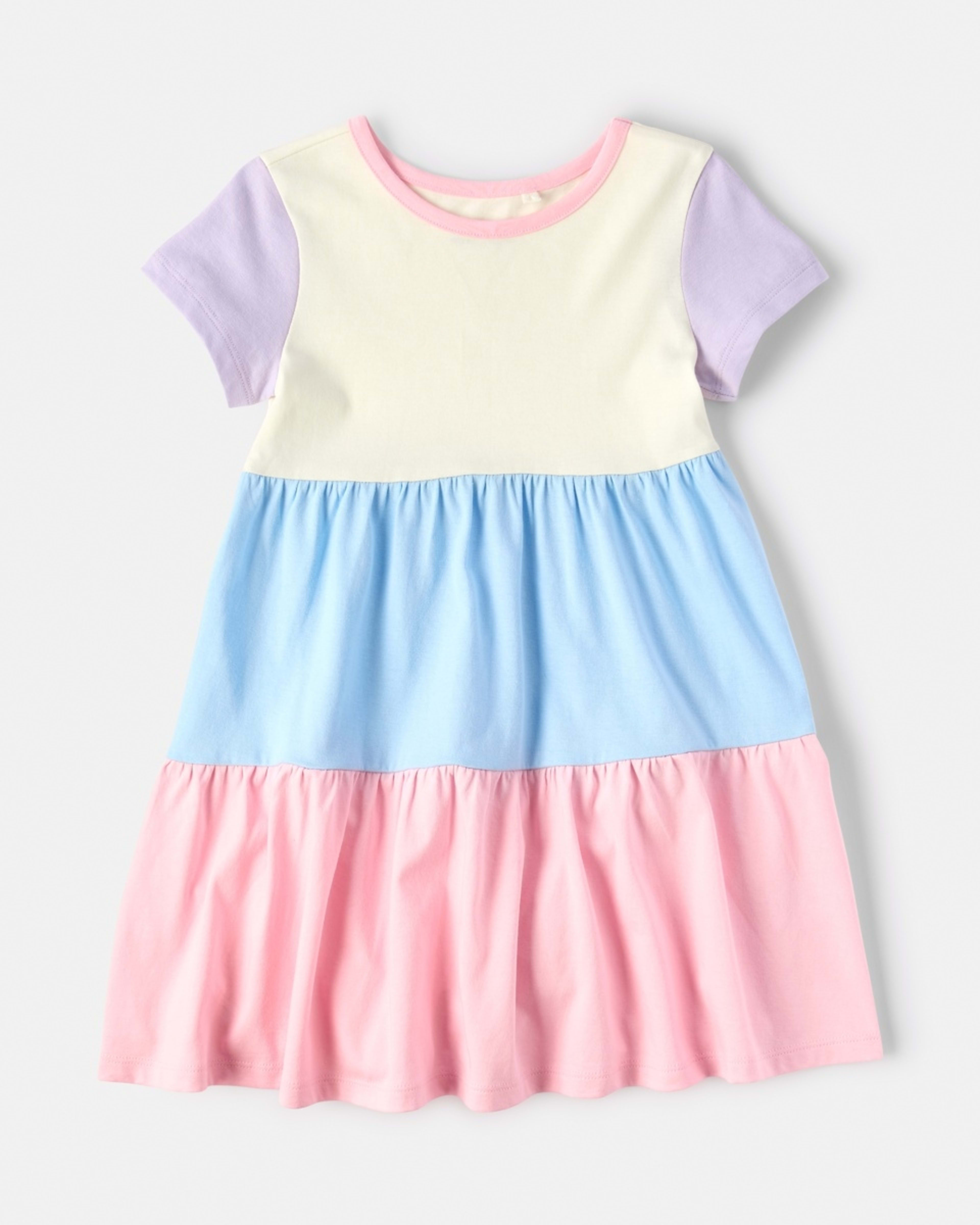 9 Short Sleeve Colour Block Jersey Dress Col Block, 9 of 10