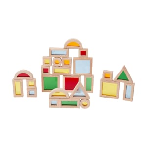 25 Piece Wooden Light & Colour Blocks Large Set