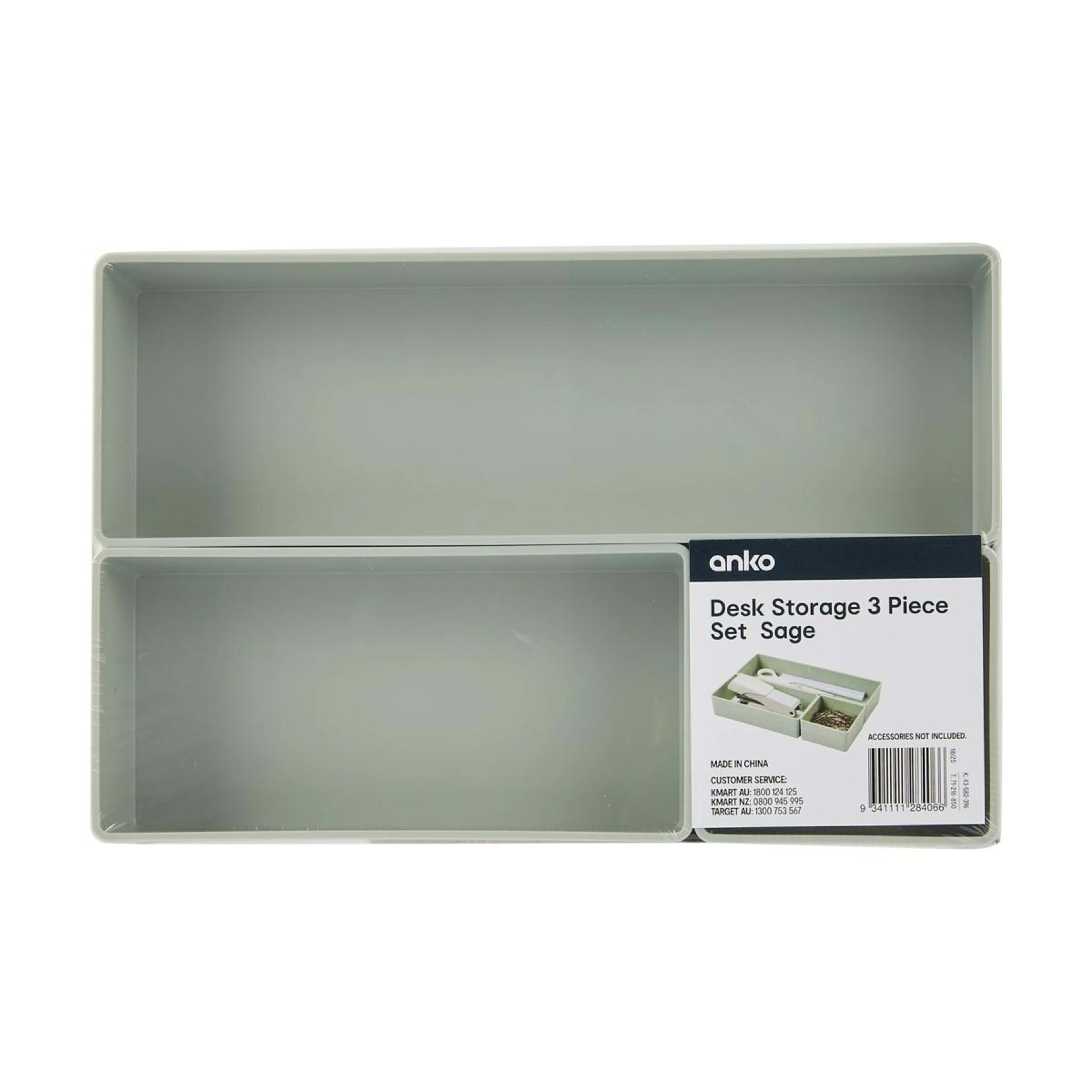 7 3 Piece Desk Storage Set - Sage, 7 of 7