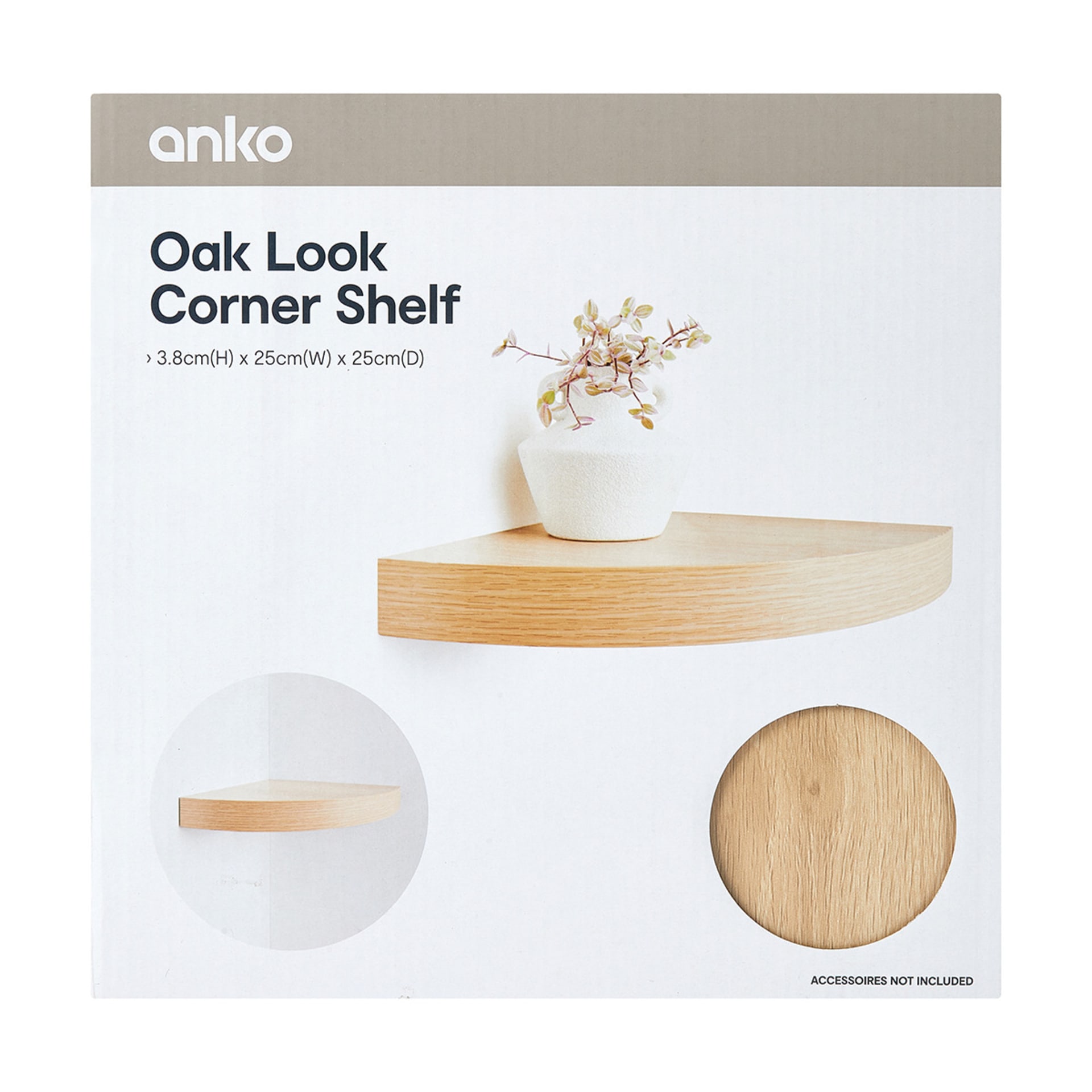 Corner Shelf Oak Look Kmart NZ