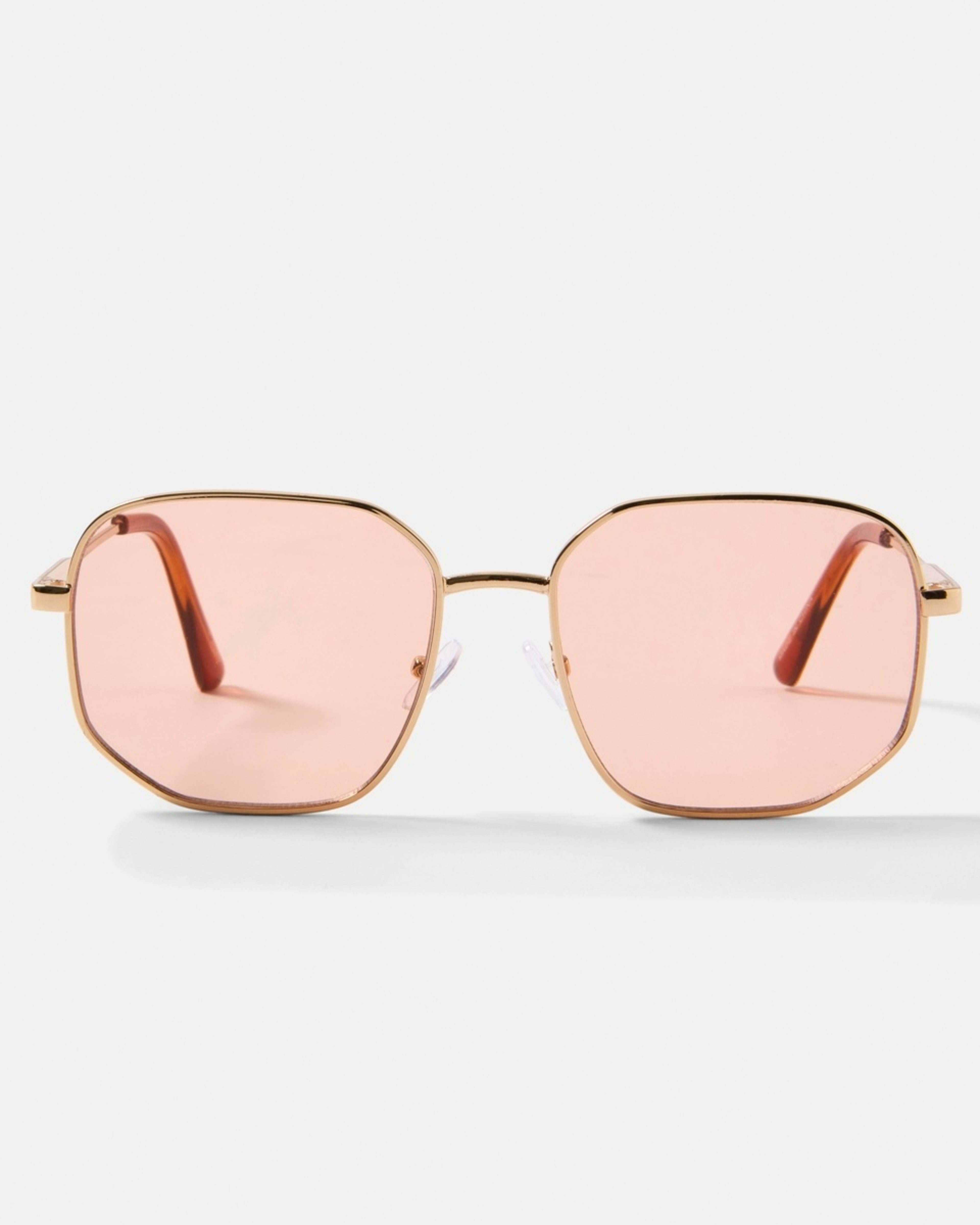 4 Metal Square Frame Sunglasses GOLD, 4 of 6