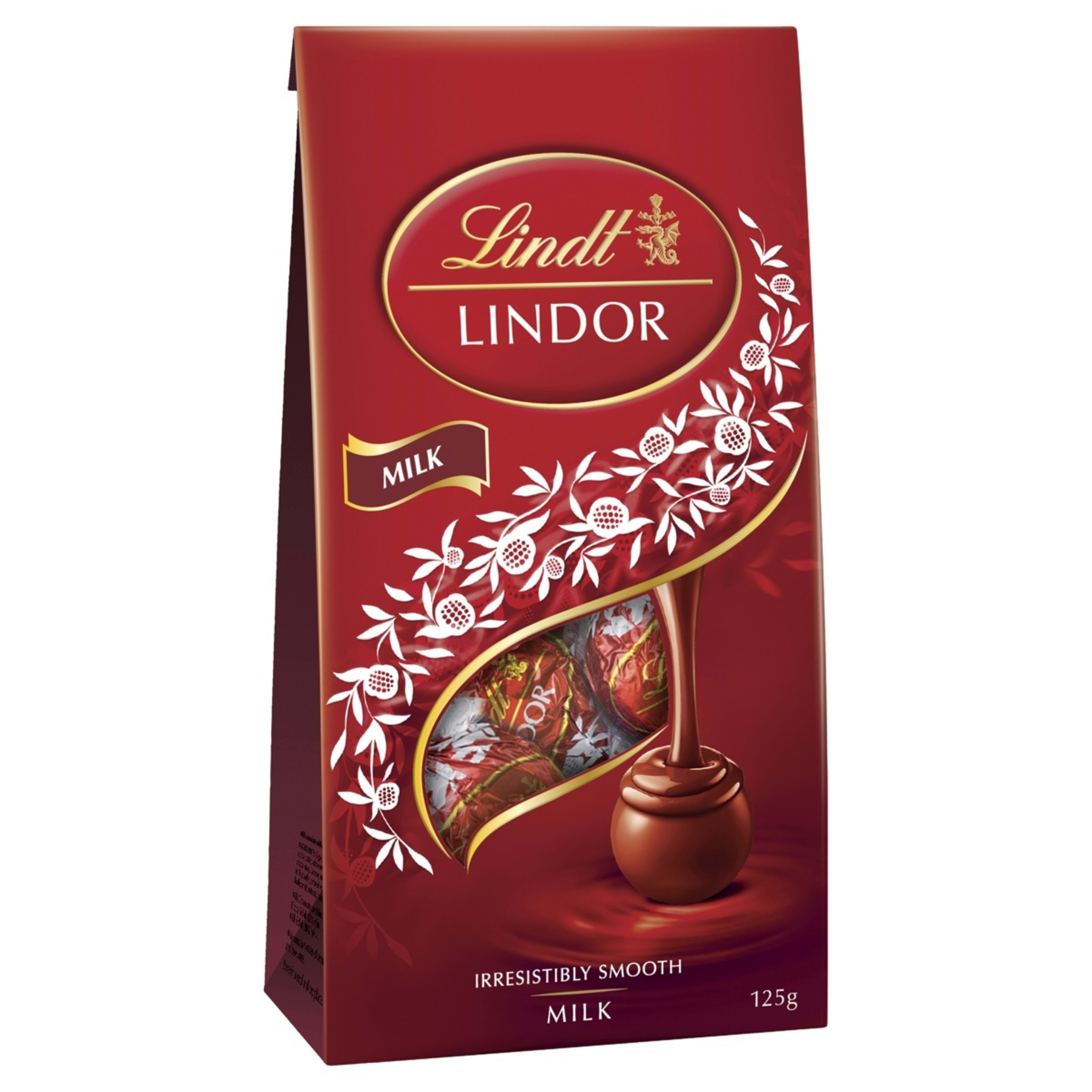 1 Lindt LINDOR Milk Chocolate Bag 125g, 1 of 9