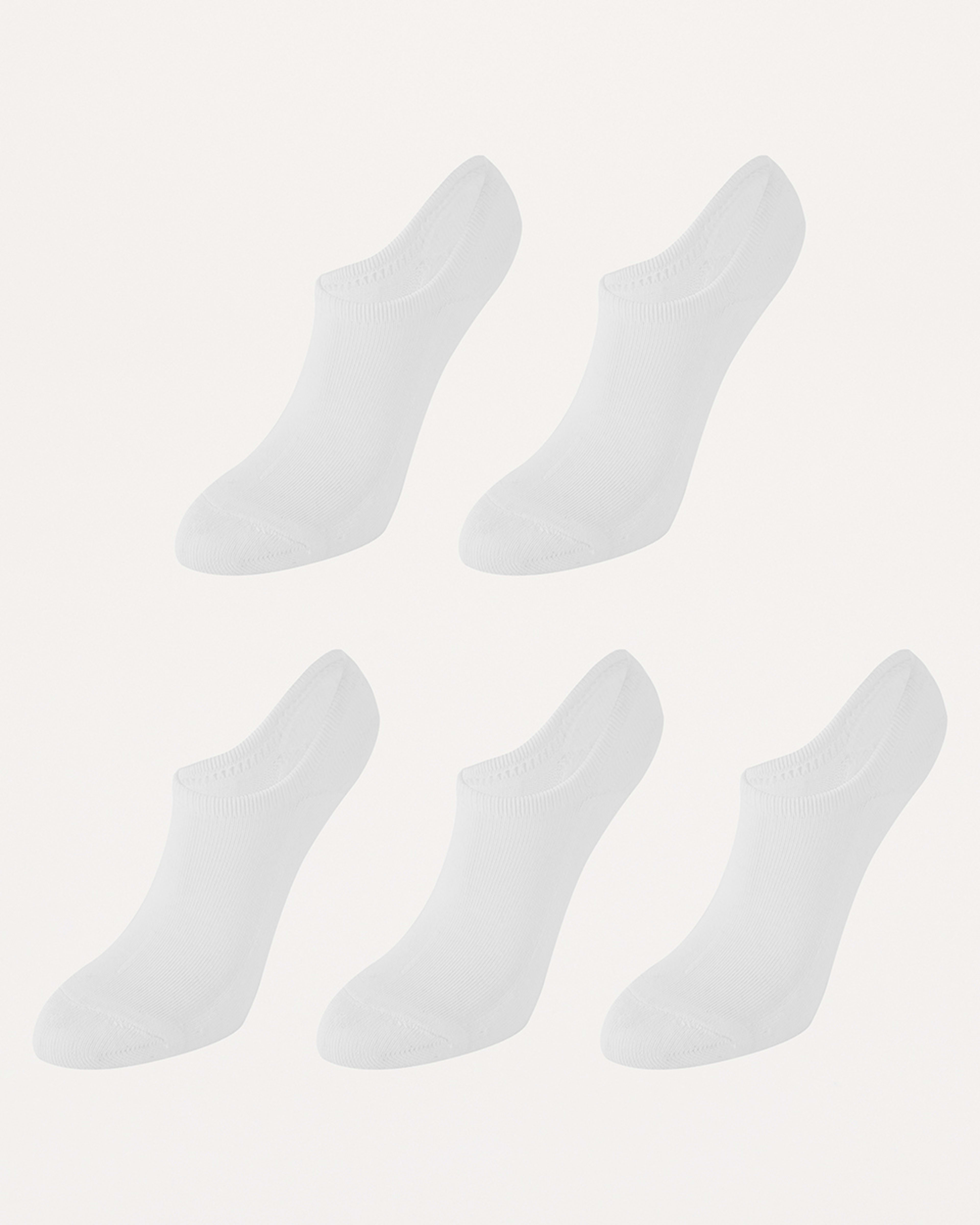1 5 Pack Active Sneaker Socks WHITE