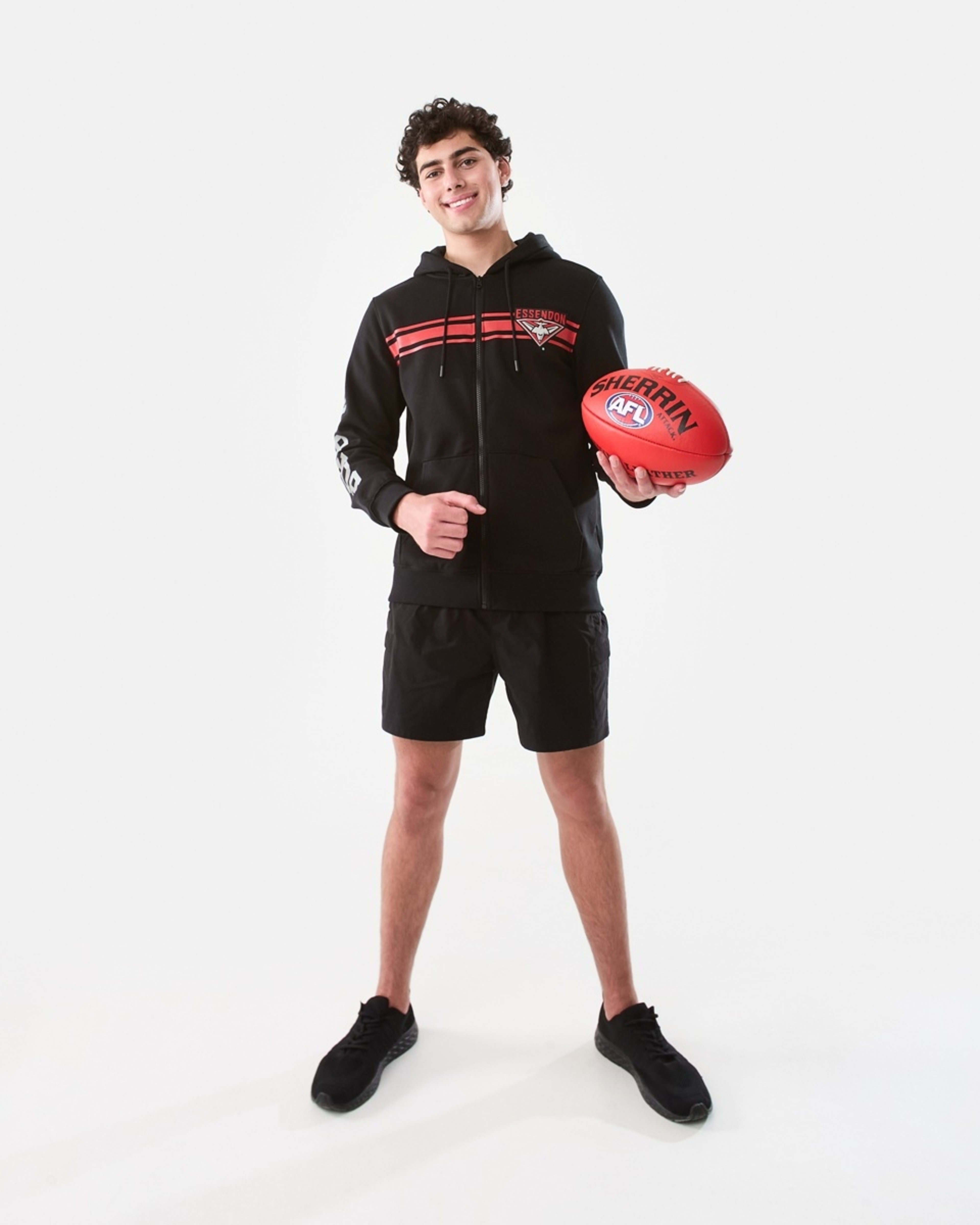 1 Official AFL Adult Zip Through Hoodie Essendon, 1 of 9