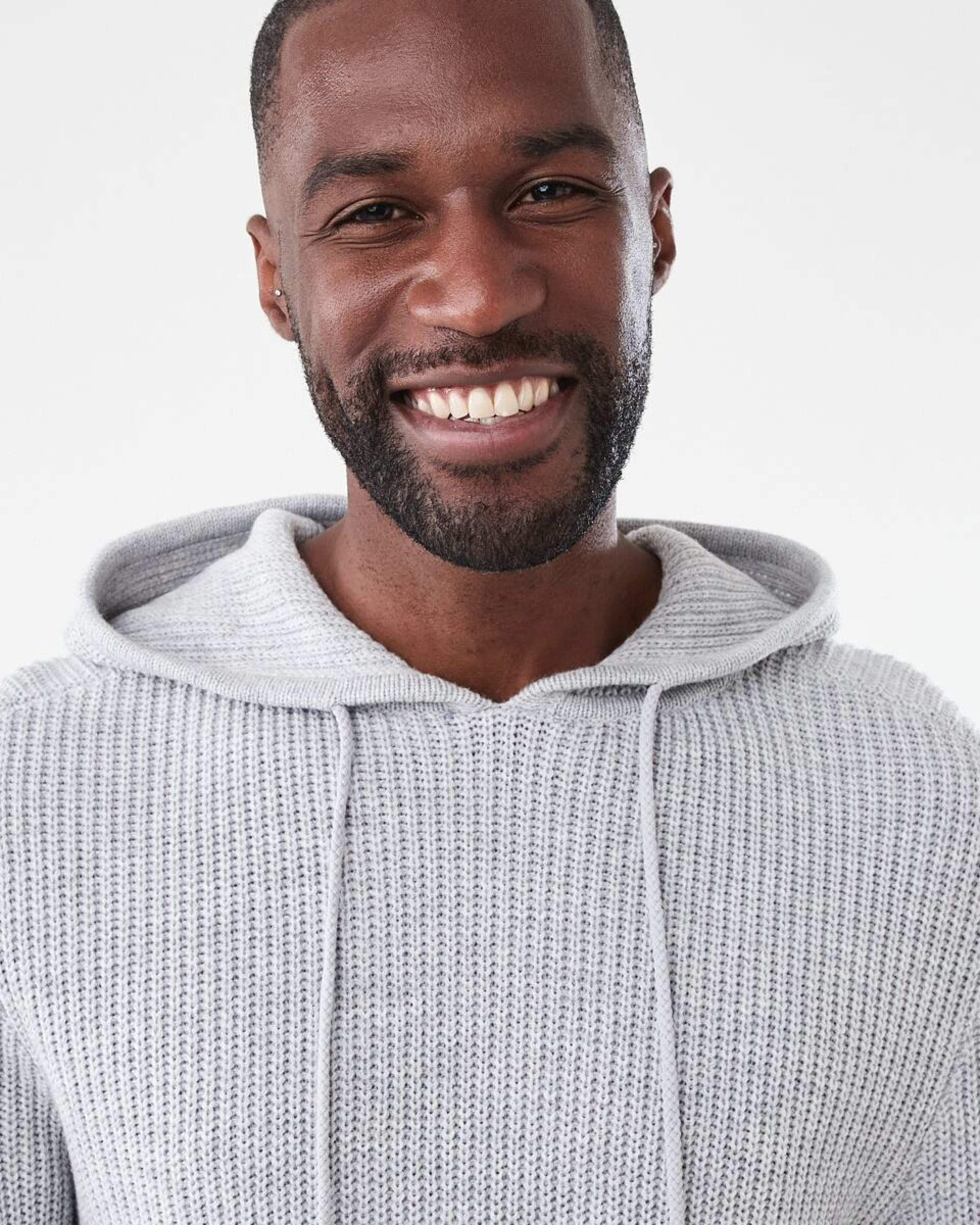 4 Hooded Knit Pullover Grey Marle, 4 of 6