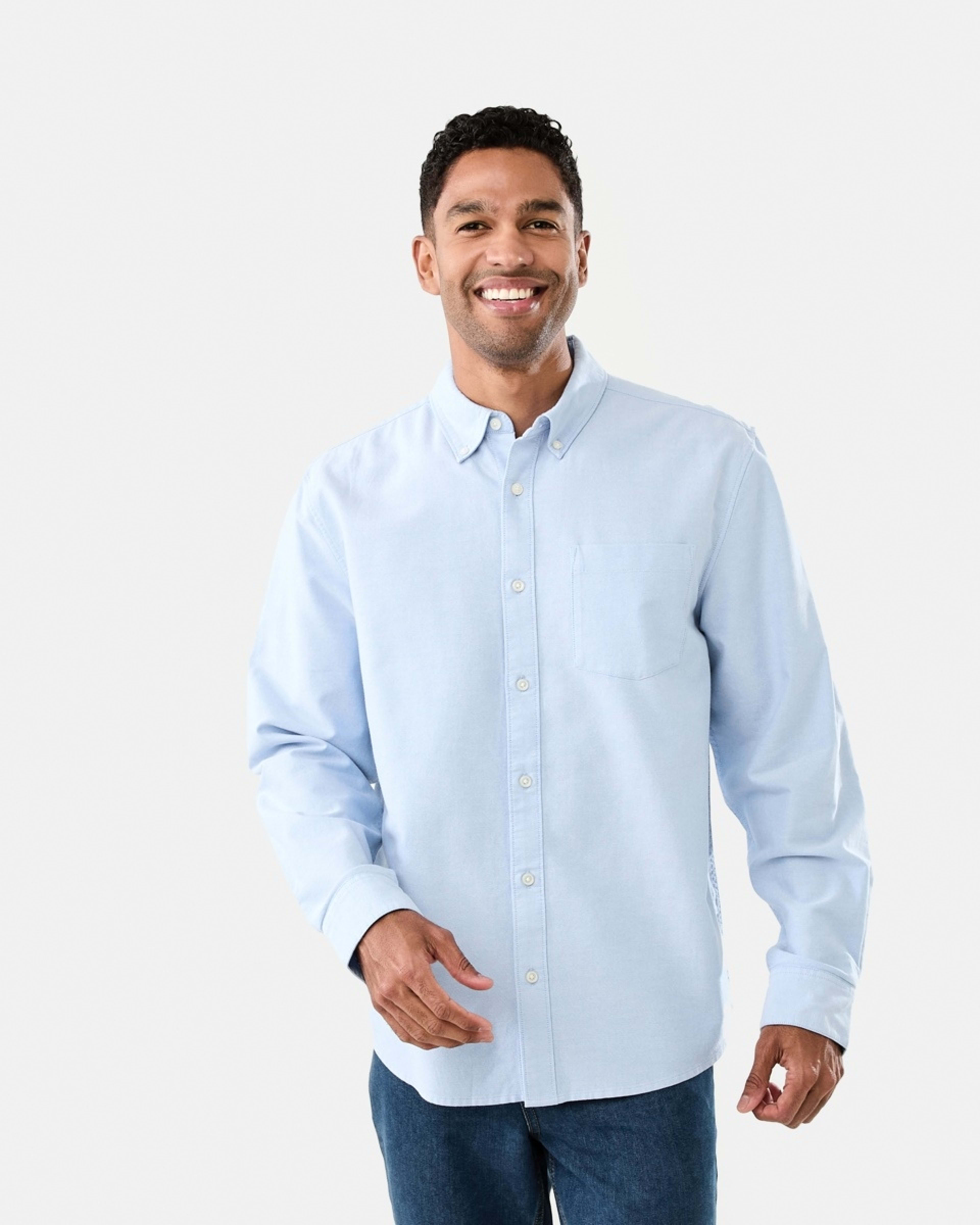 1 Long Sleeve Oxford Shirt LIGHT BLUE
