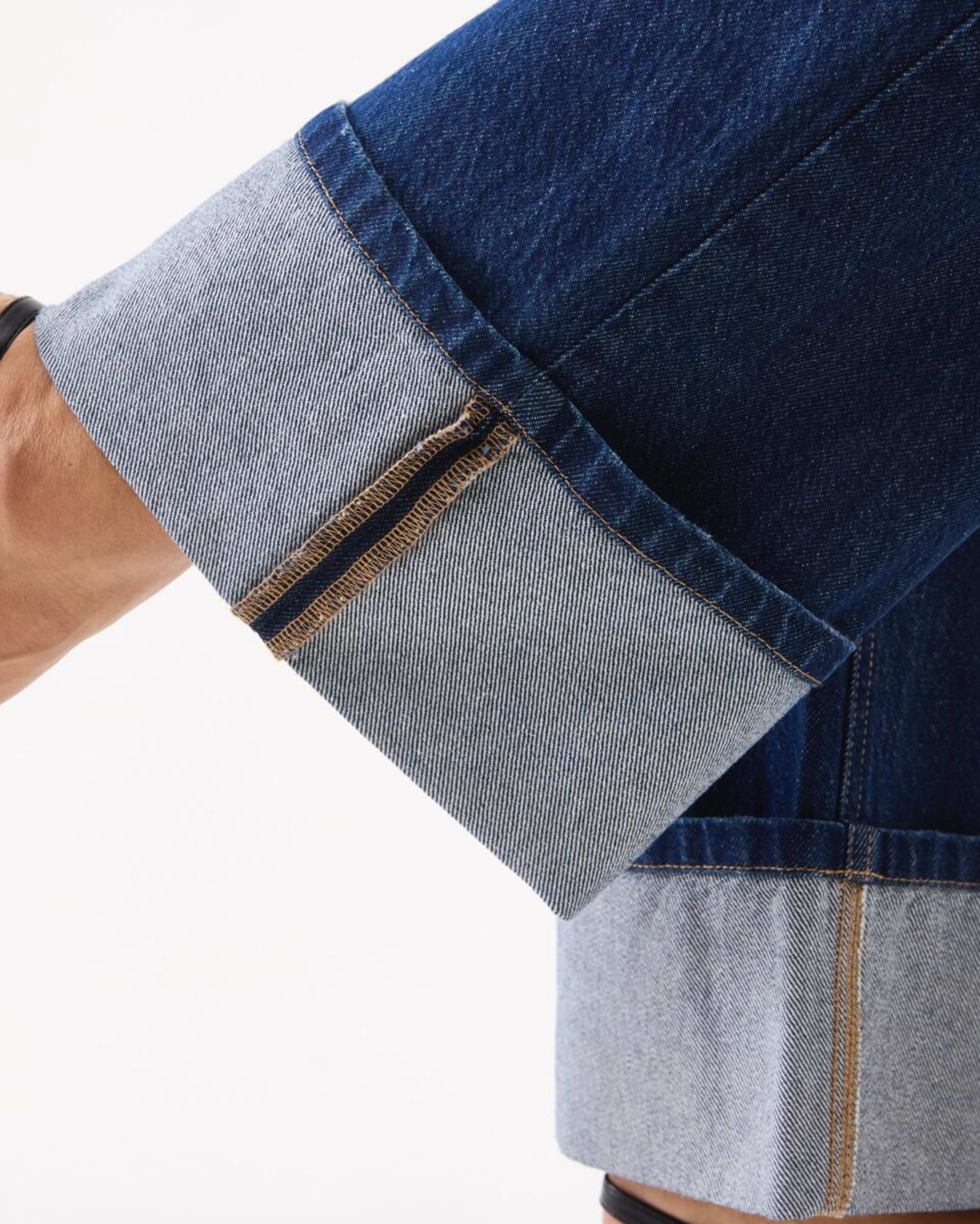 5 Cuffed Hem Jeans Dark Wash, 5 of 7