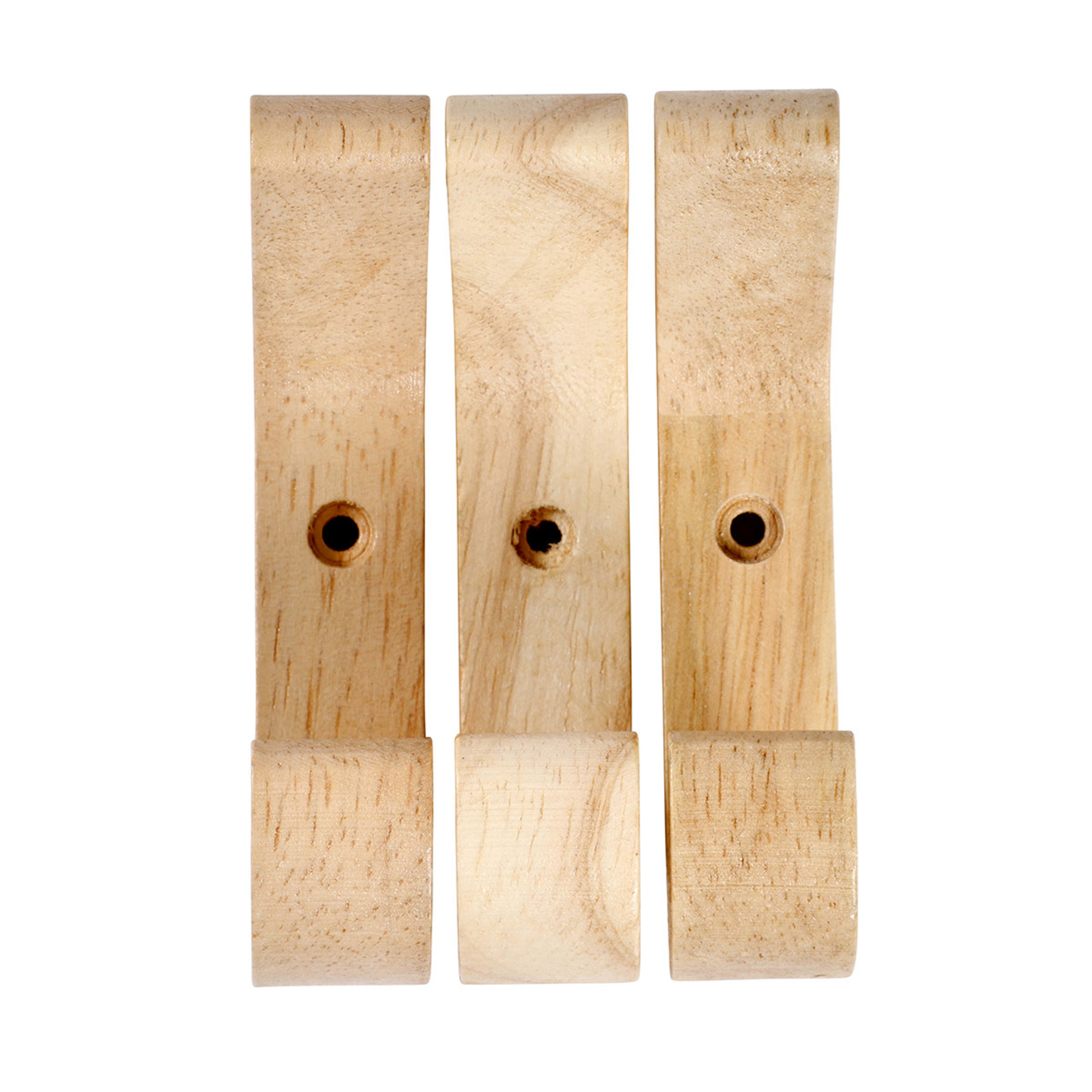 3 Pack Wooden J Hooks Kmart