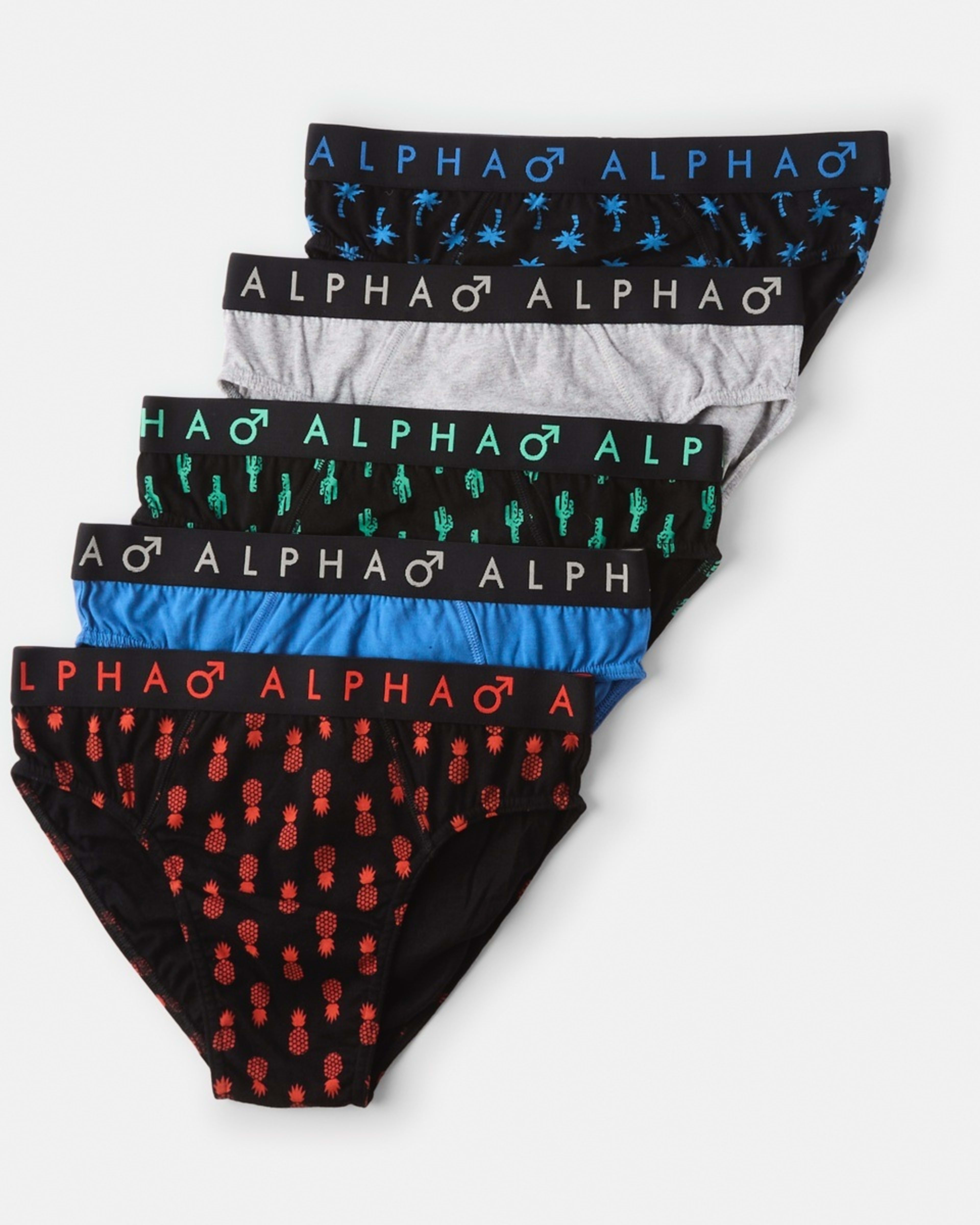 1 5 Pack Printed Briefs ICONS TROPICAL