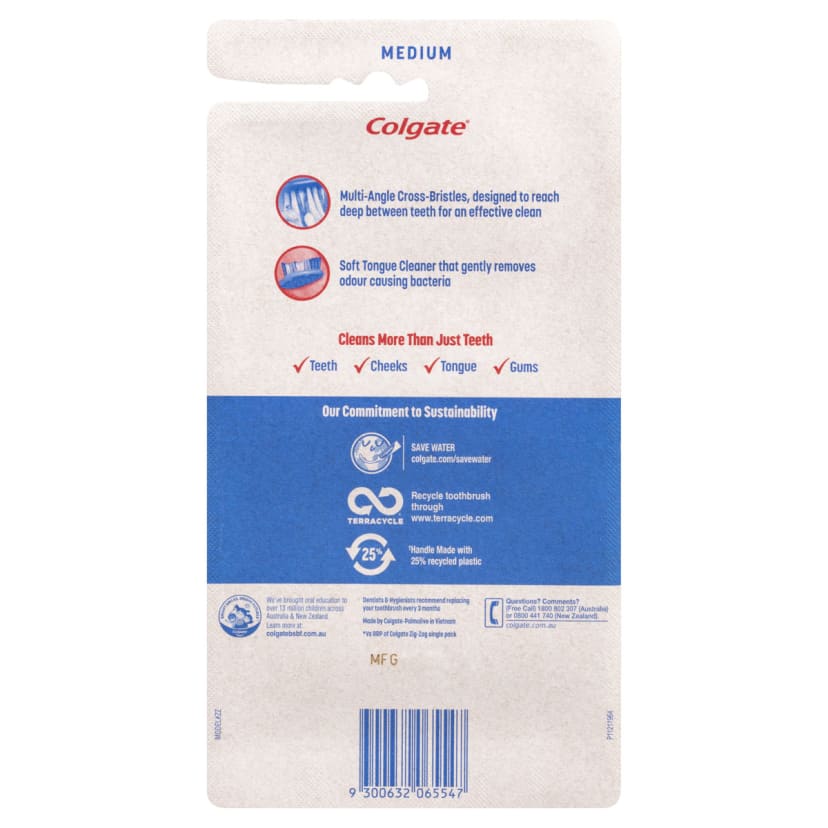 Colgate 6 Pack Medium ZigZag Toothbrushes Kmart