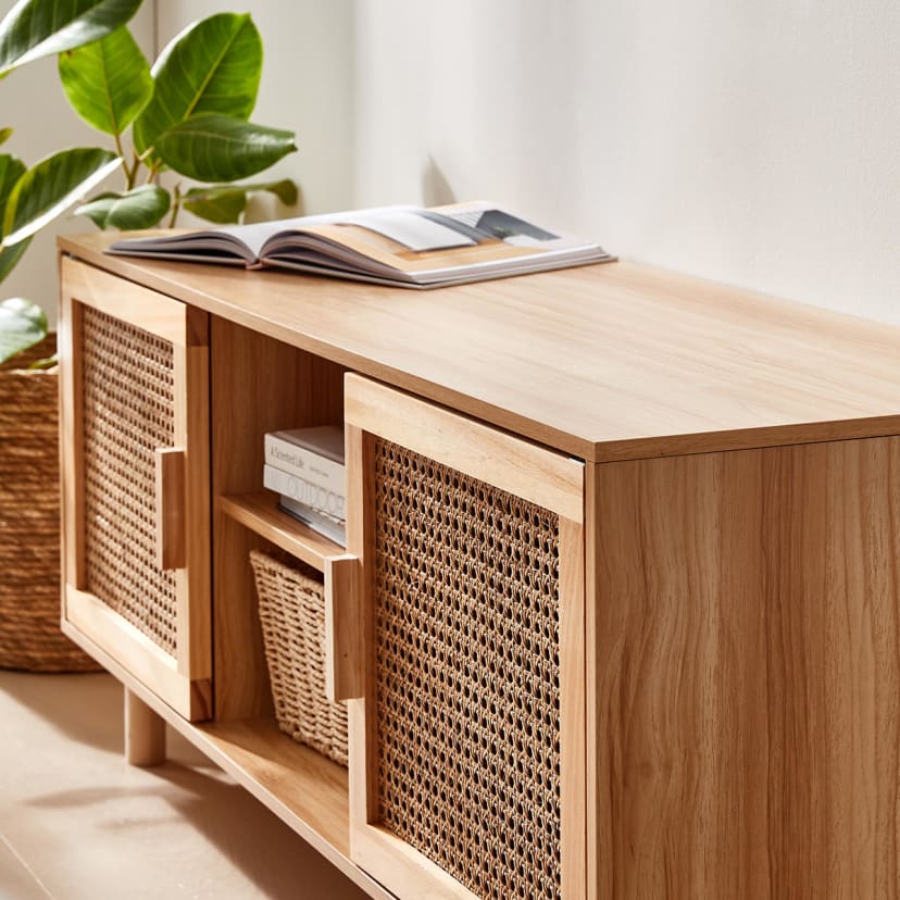 Rattan Entertainment Unit Kmart