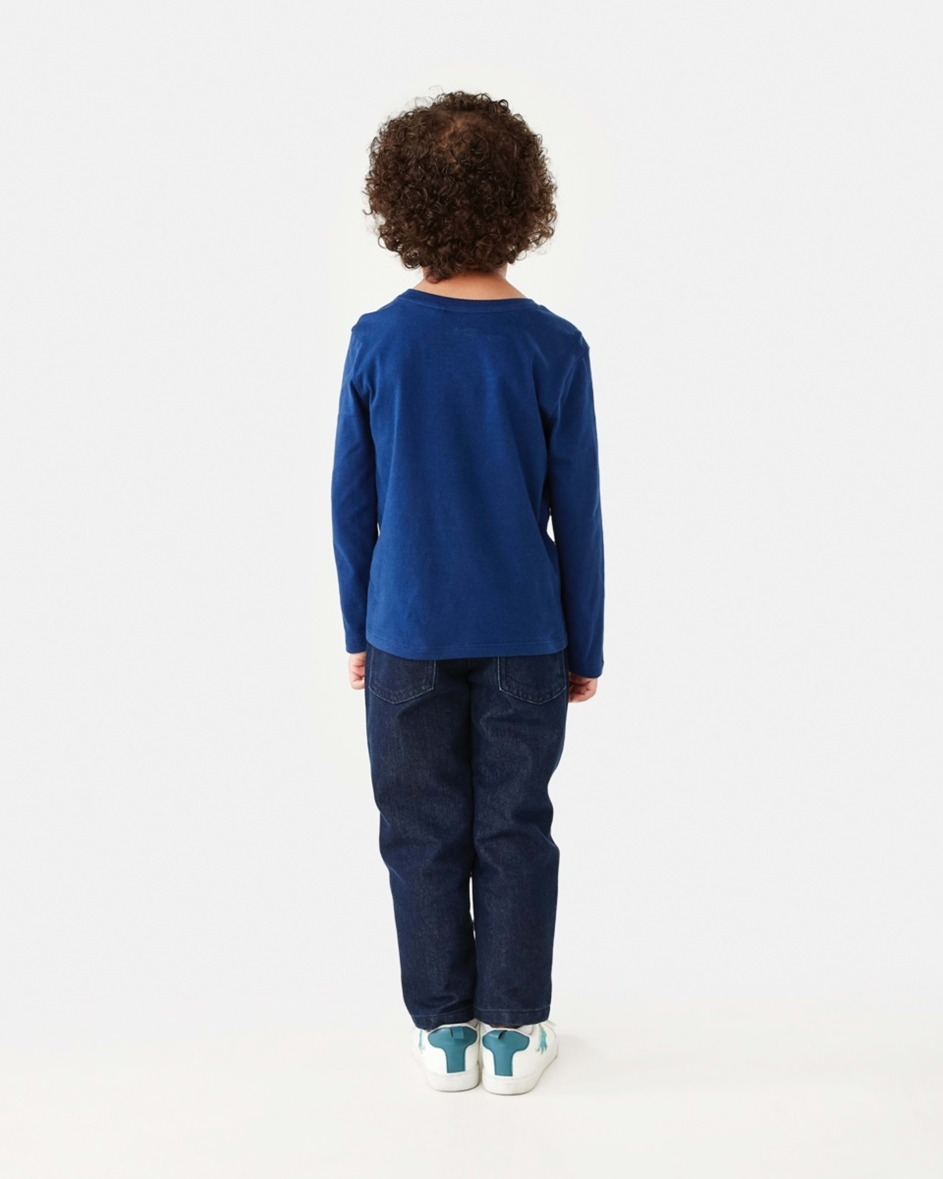 6 Long Sleeve Print T-shirt Blu Varsty, 6 of 8