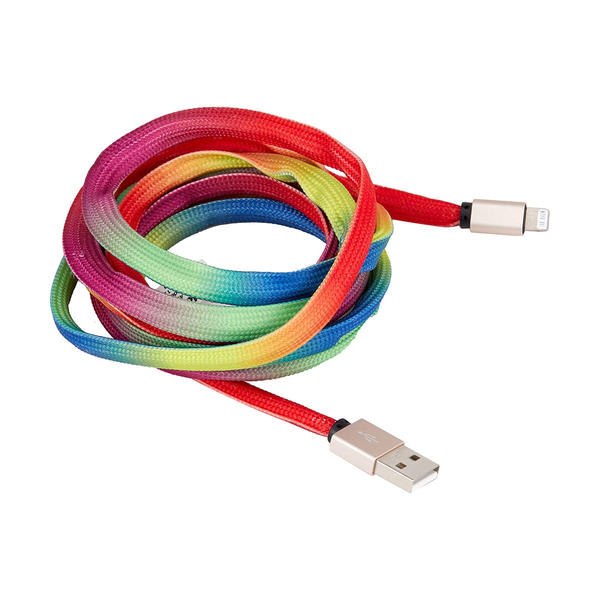 Lightning Cable 2m Rainbow Rope Kmart