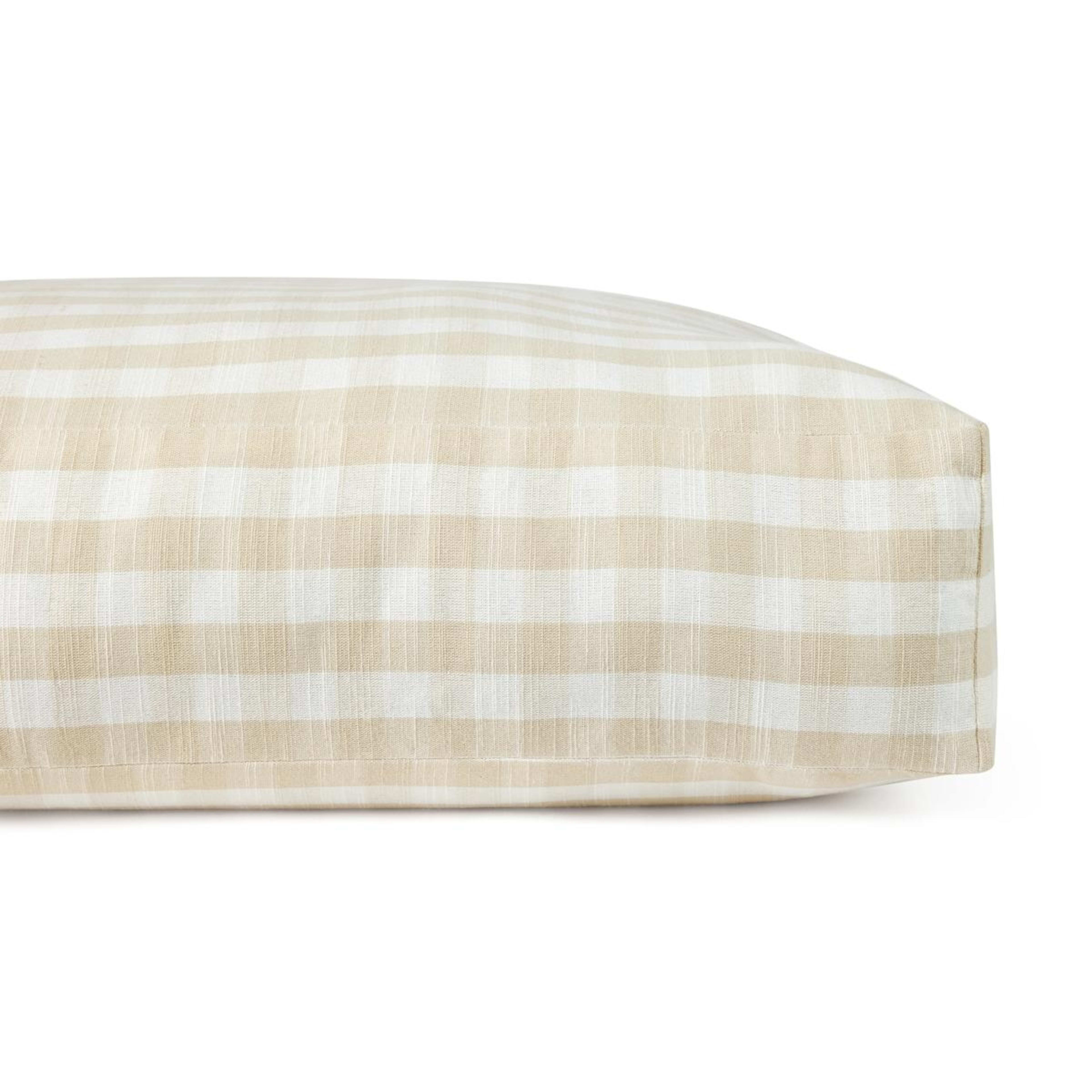 4 60cm Gingham Floor Cushion - Beige, 4 of 6