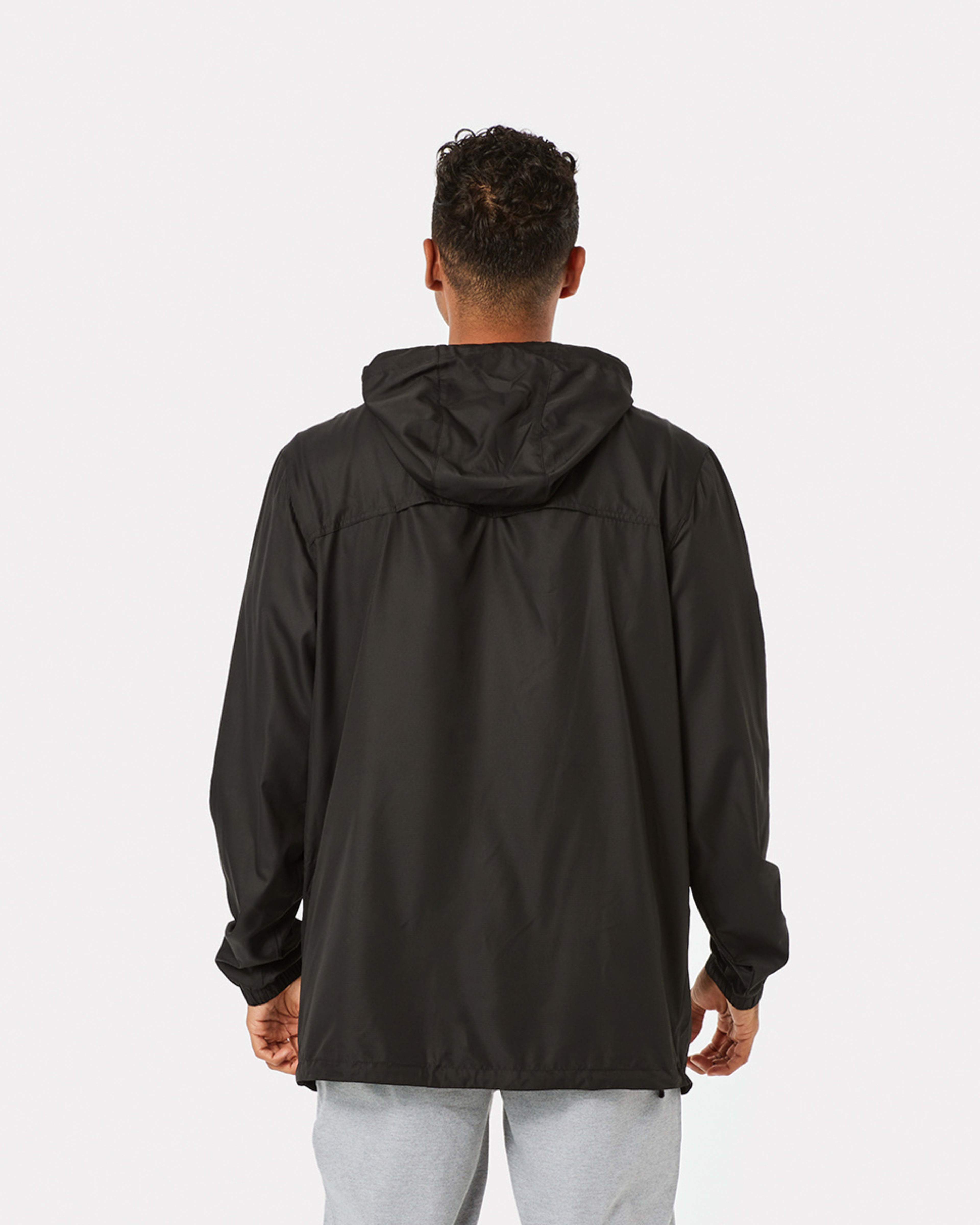 9 Active Unisex Packable Rain Jacket BLACK, 9 of 10