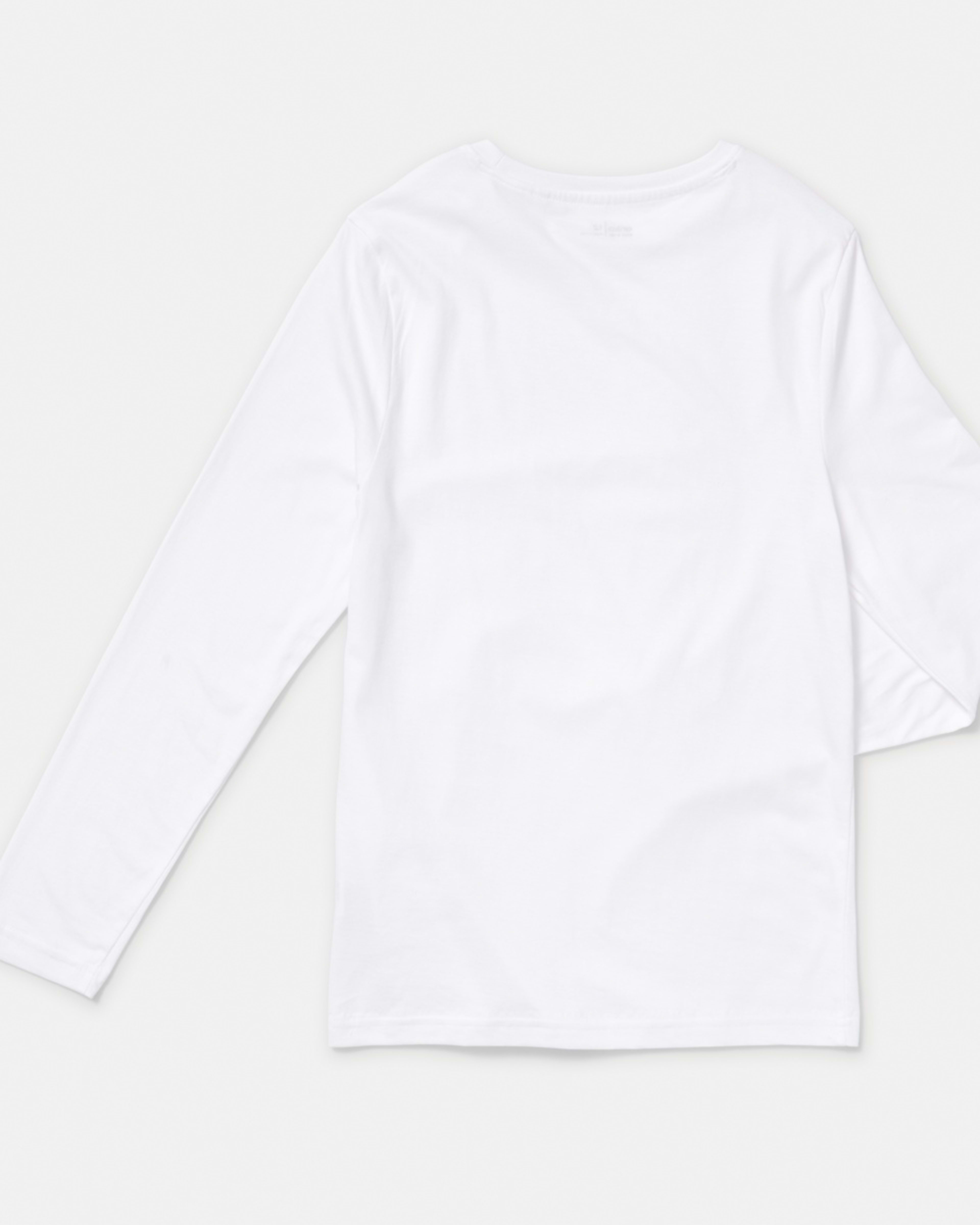 8 Long Sleeve Plain T-shirt White, 8 of 8