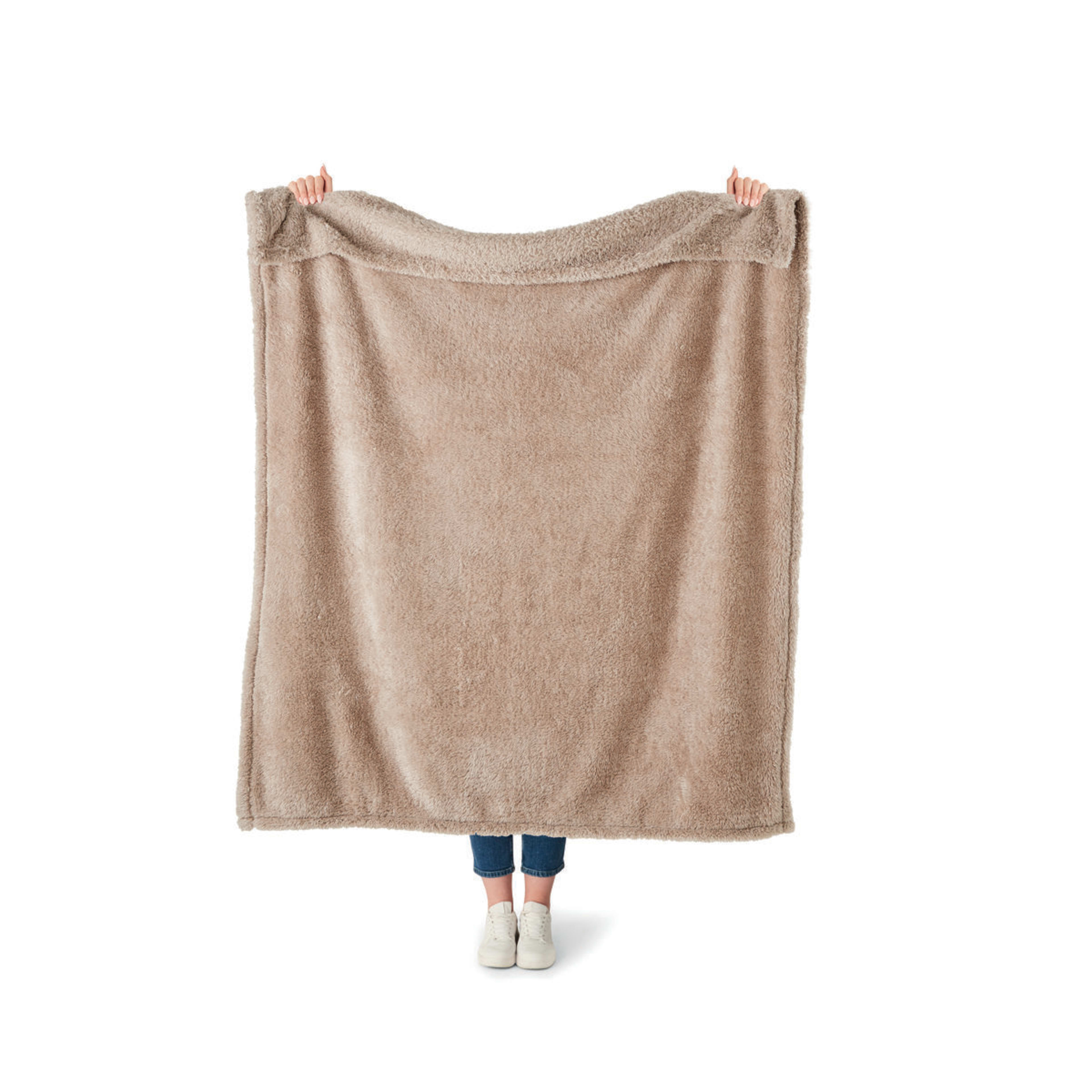 2 Teddy Fleece Throw - Natural, 2 of 7