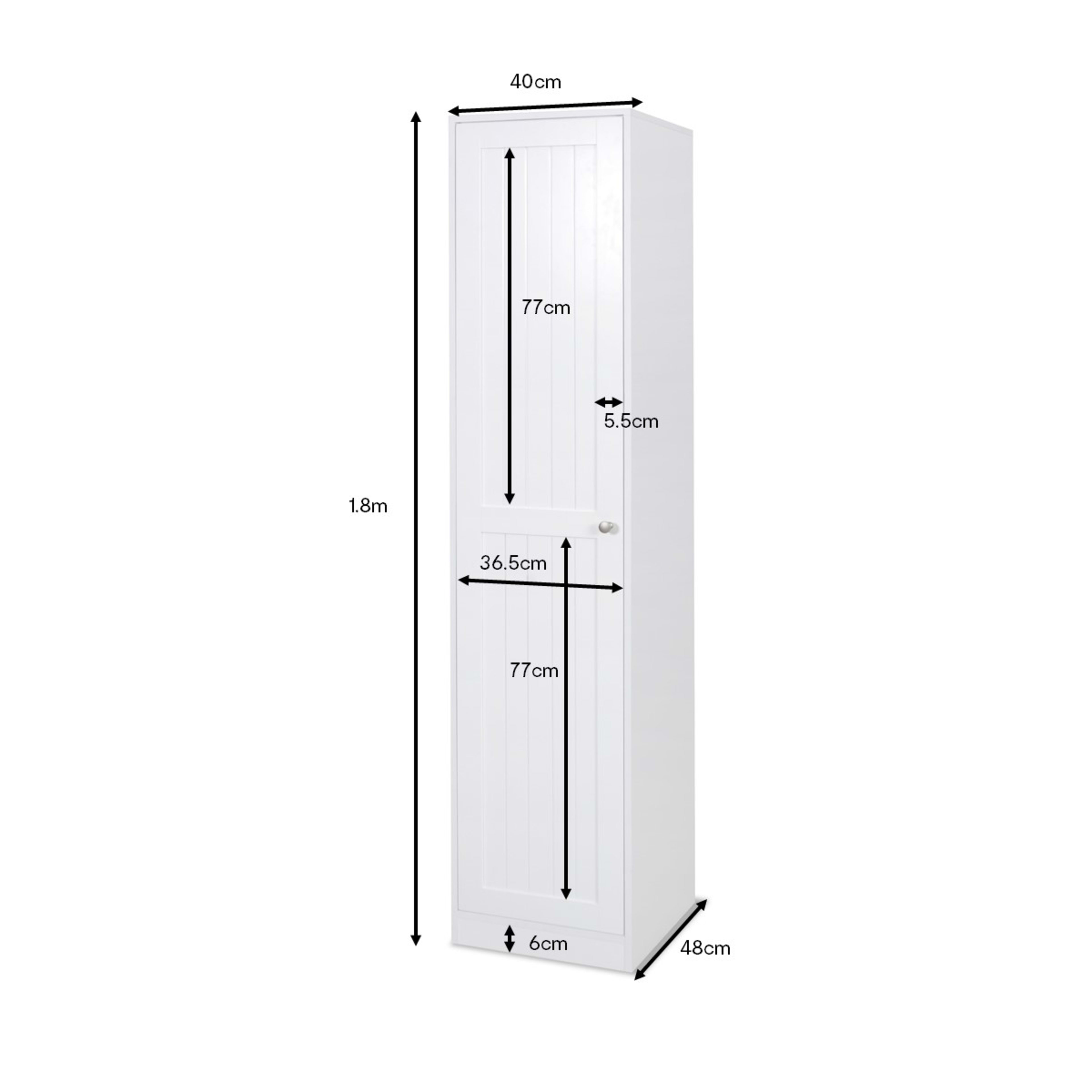 Hamptons Wardrobe 1 Door Hanging Rail with Storage Shelf Kmart