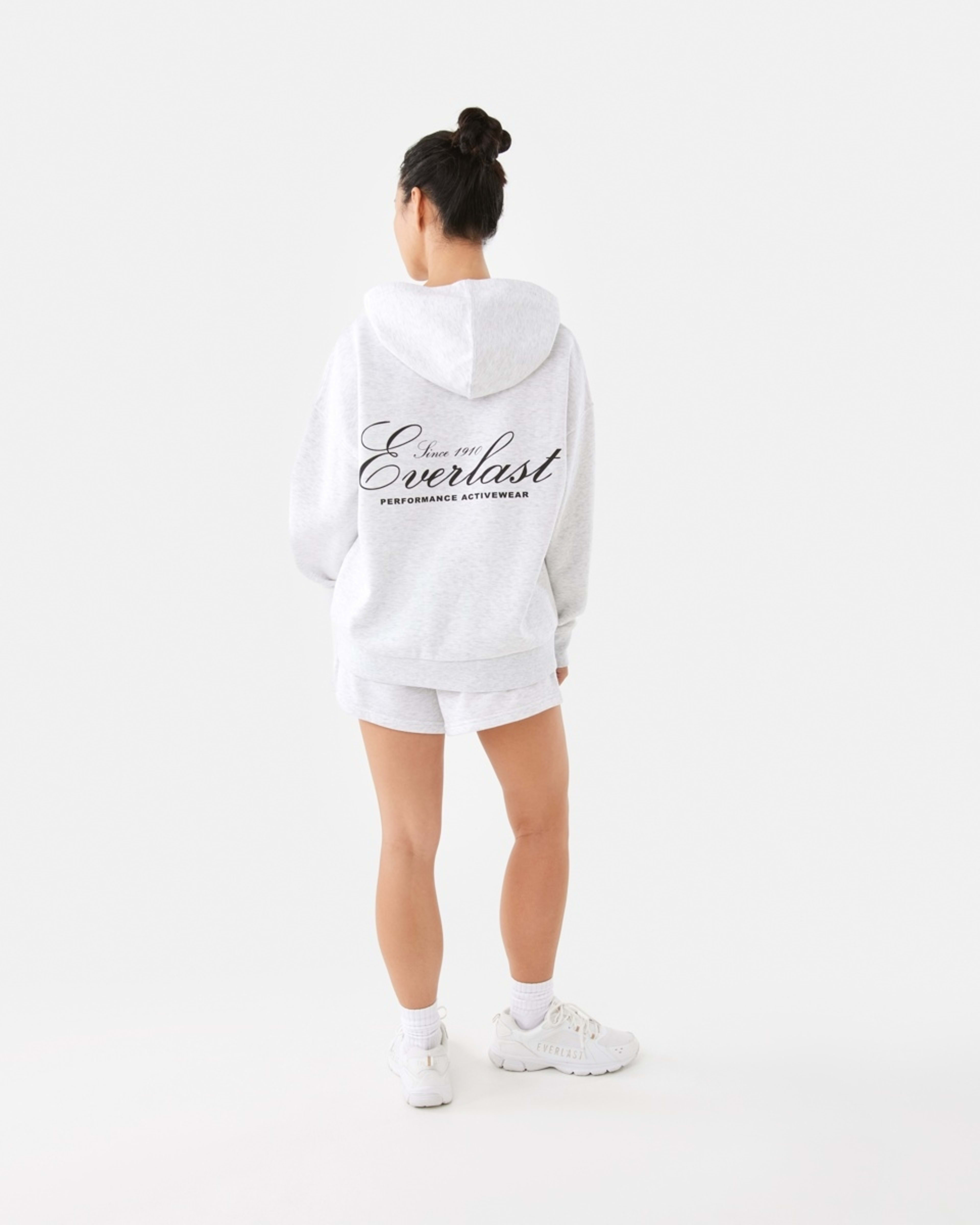 4 Everlast Womens Street Sweat Shorts EVERLAST BLOCK WHITE MARLE, 4 of 8