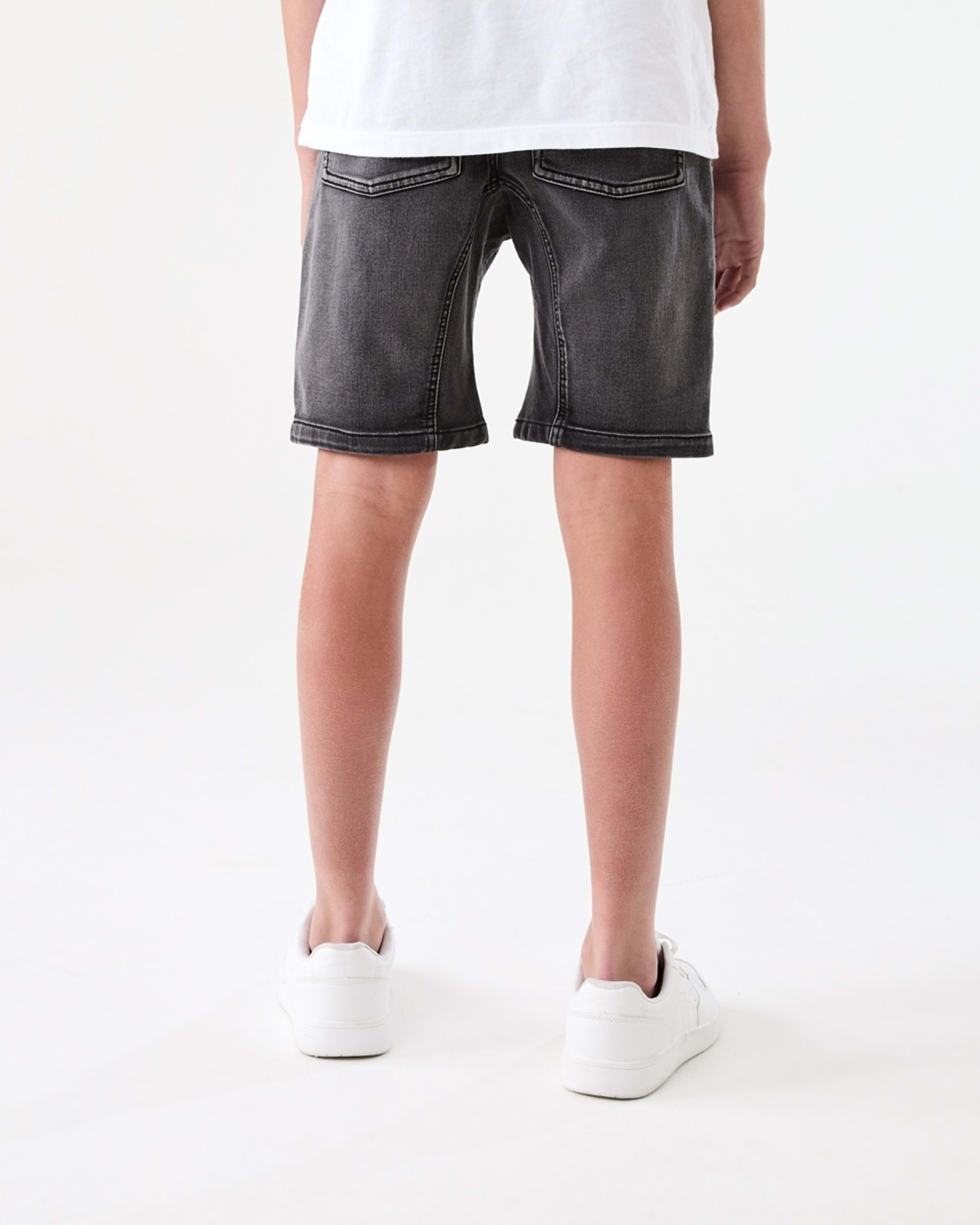 2 Pull On Denim Moto Shorts BLACK WASH, 2 of 7