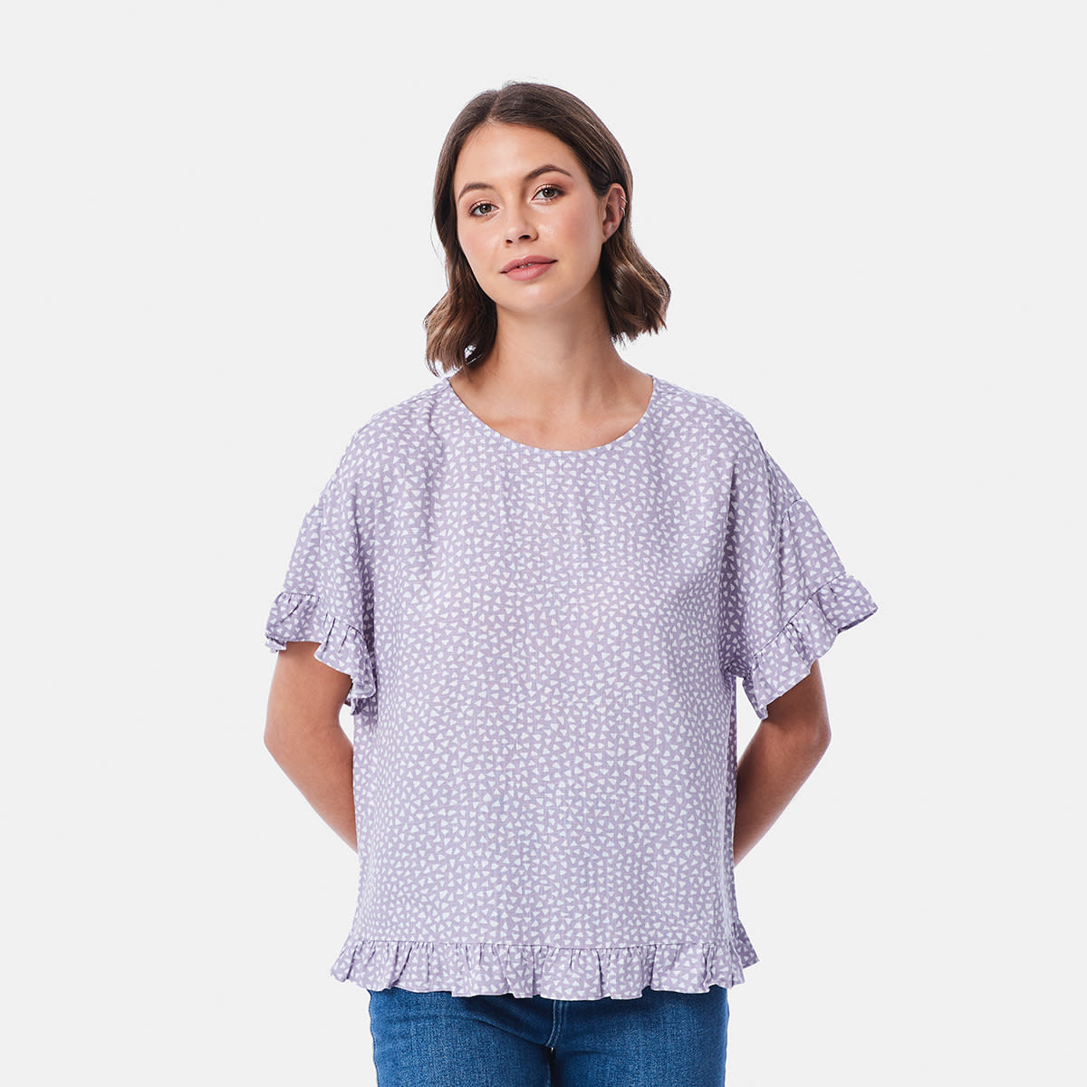 frill sleeve t shirt