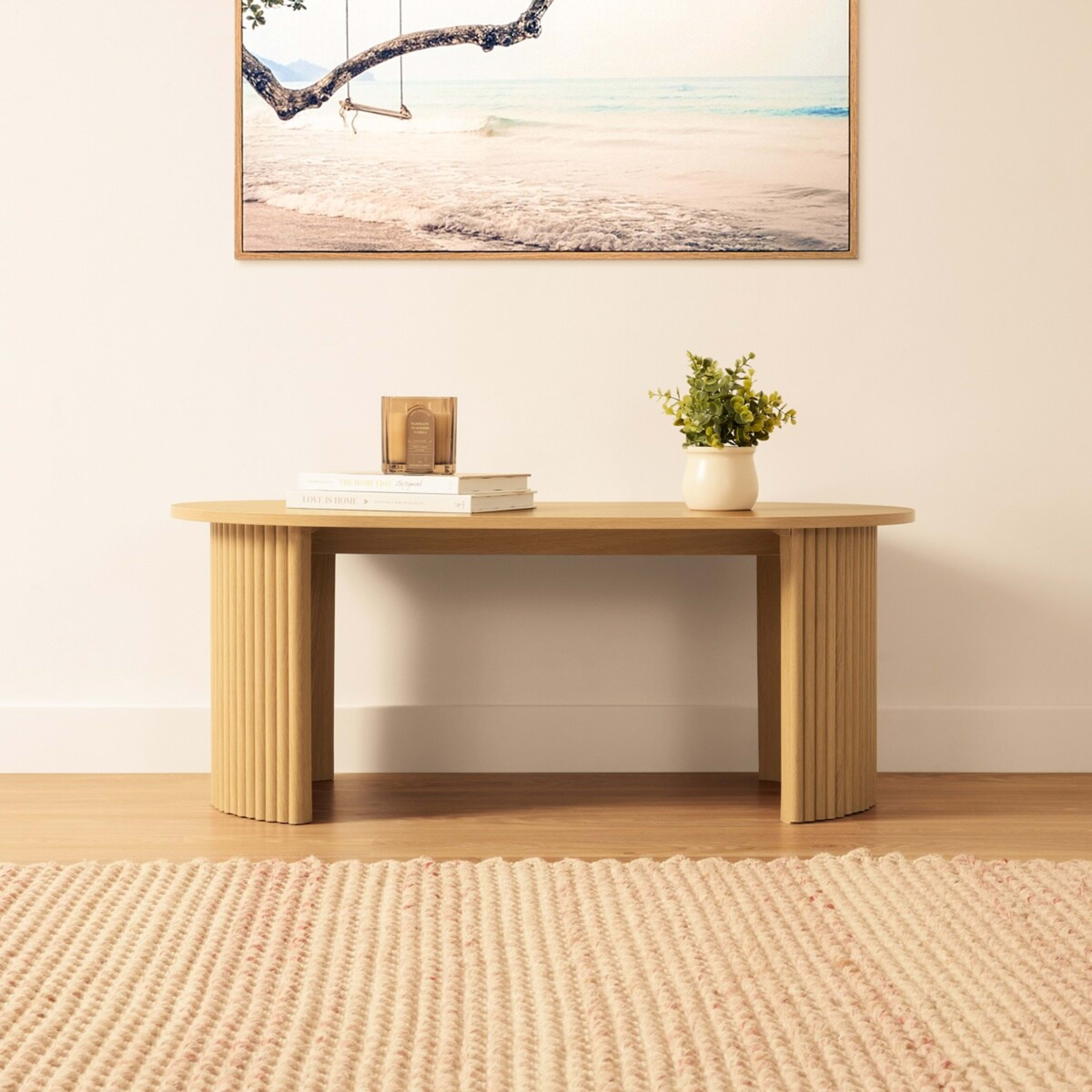1 Ribbed Coffee Table