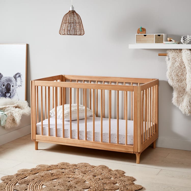 Wooden Cot in Oak Colour Kmart