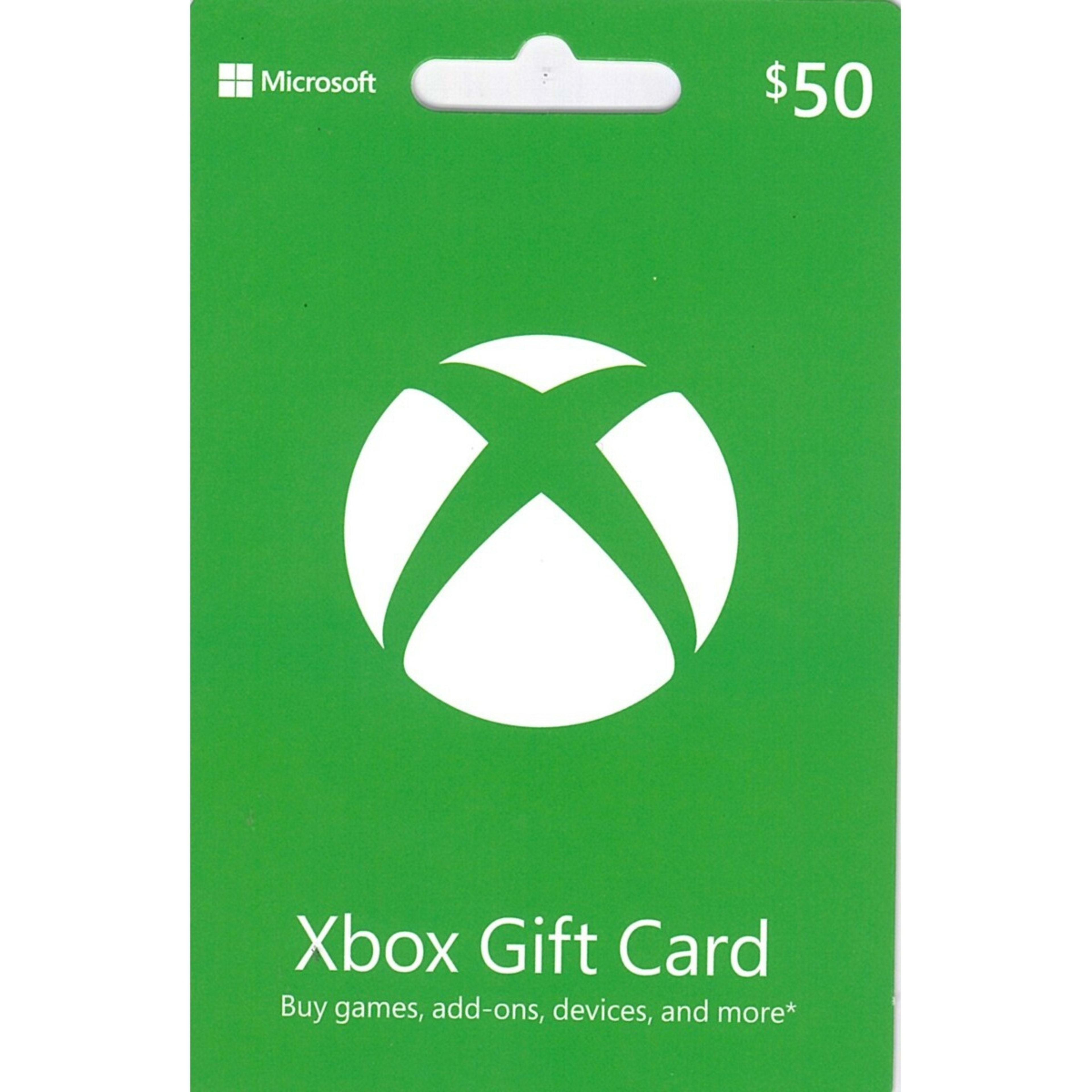 1 Microsoft Xbox $50 Gift Card