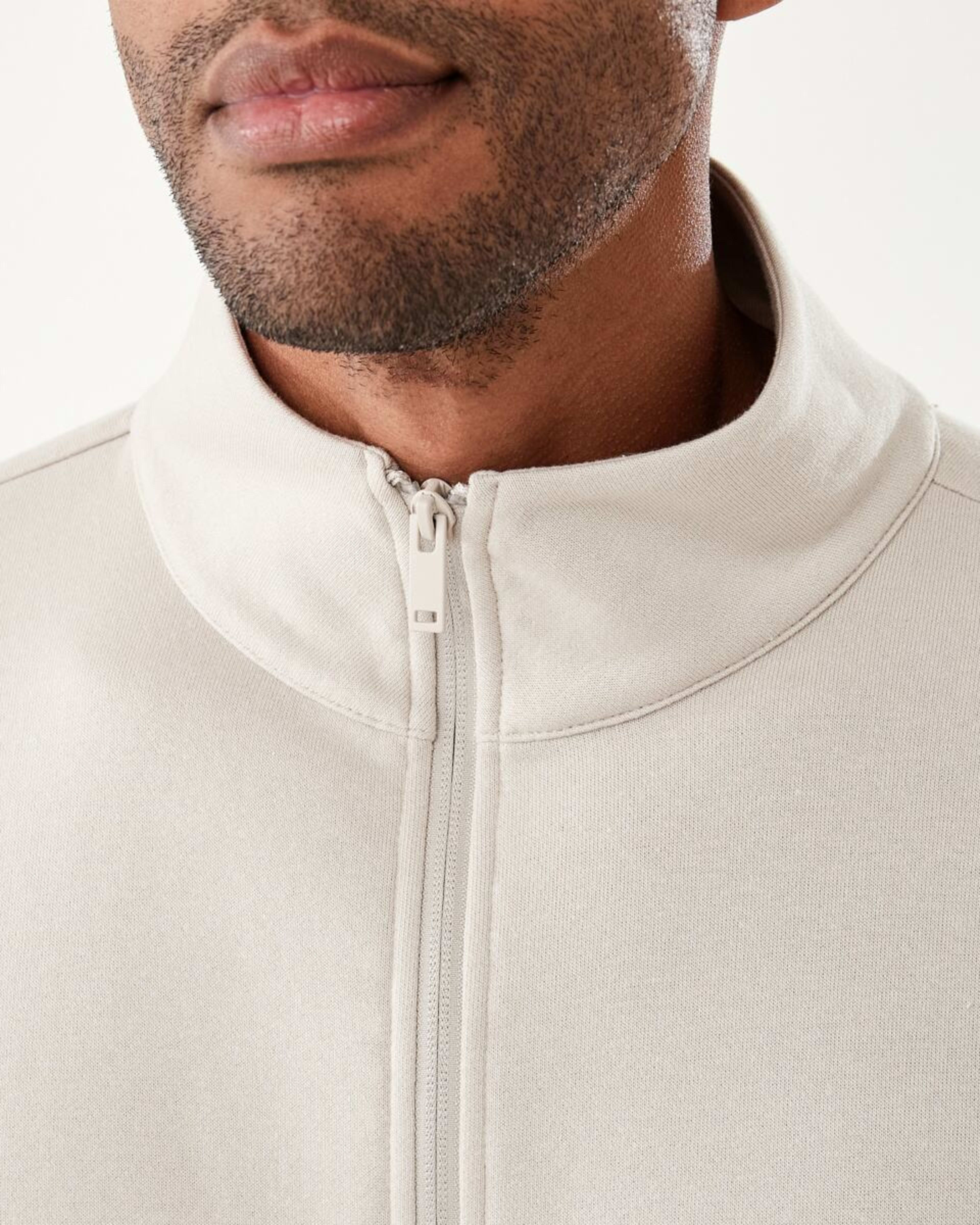 5 Active Mens Half Zip Pullover Sil Beige, 5 of 6