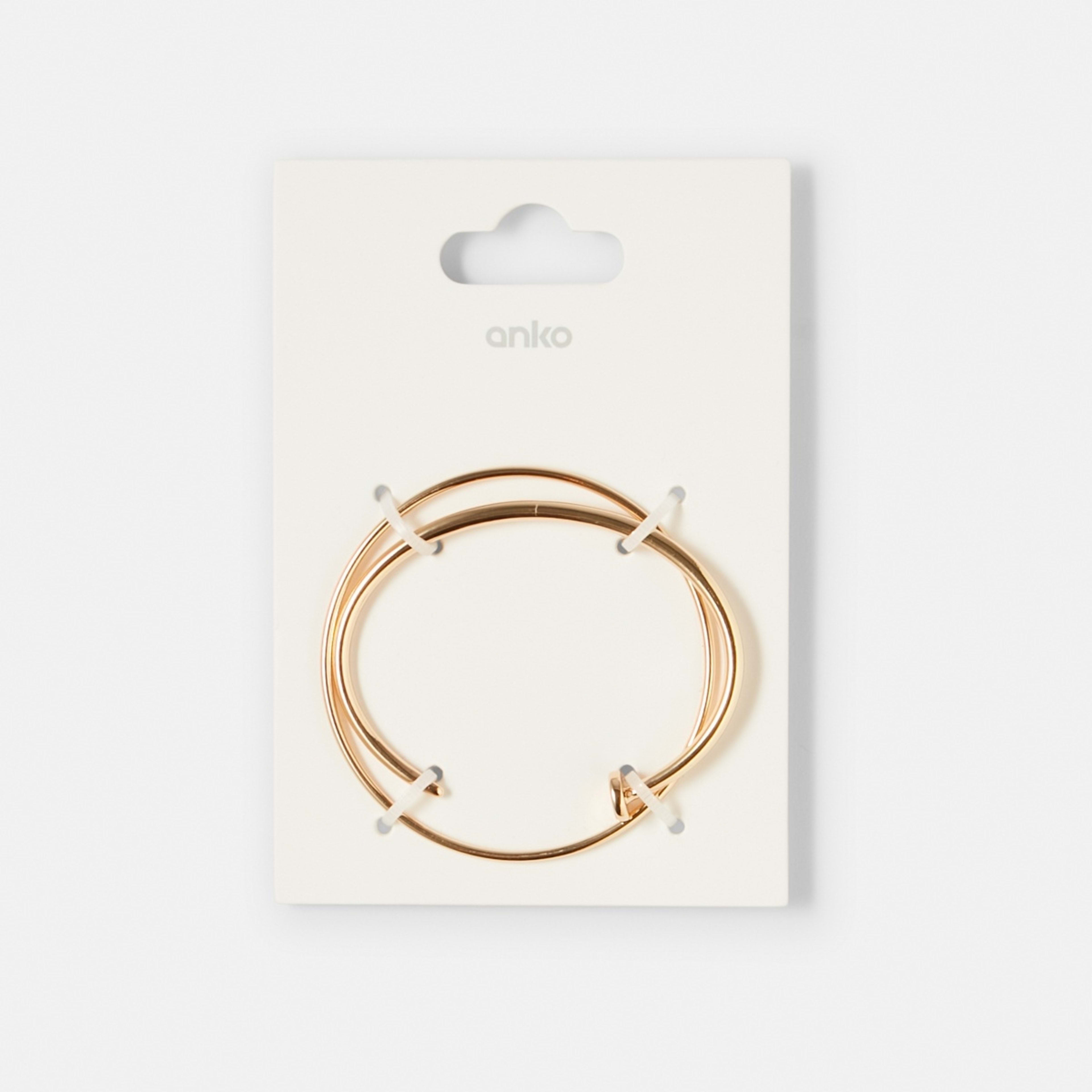 4 2 Pack Screw Bangles - Gold Tone, 4 of 4