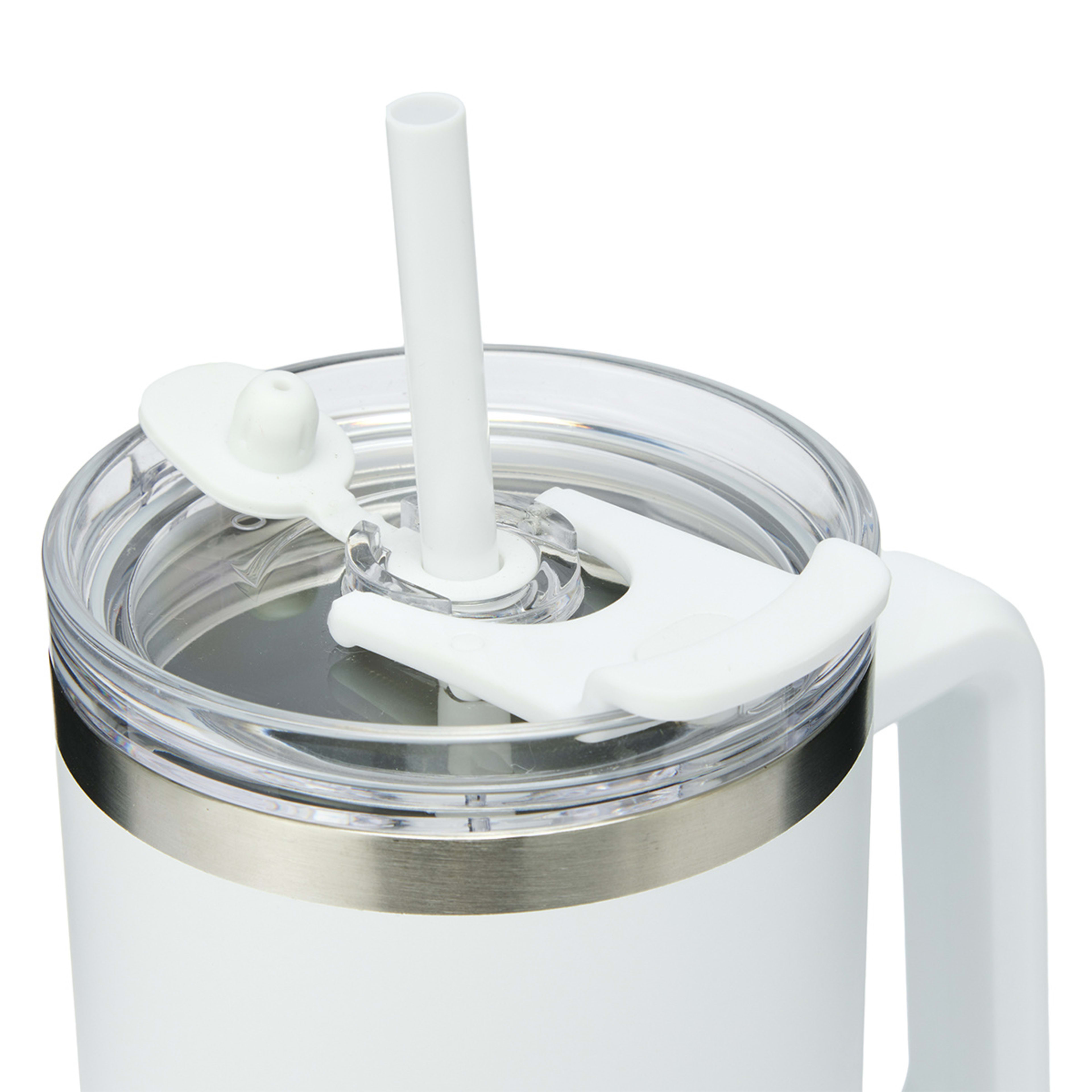 4 1.18L White Jumbo Tumbler with Handle, 4 of 10