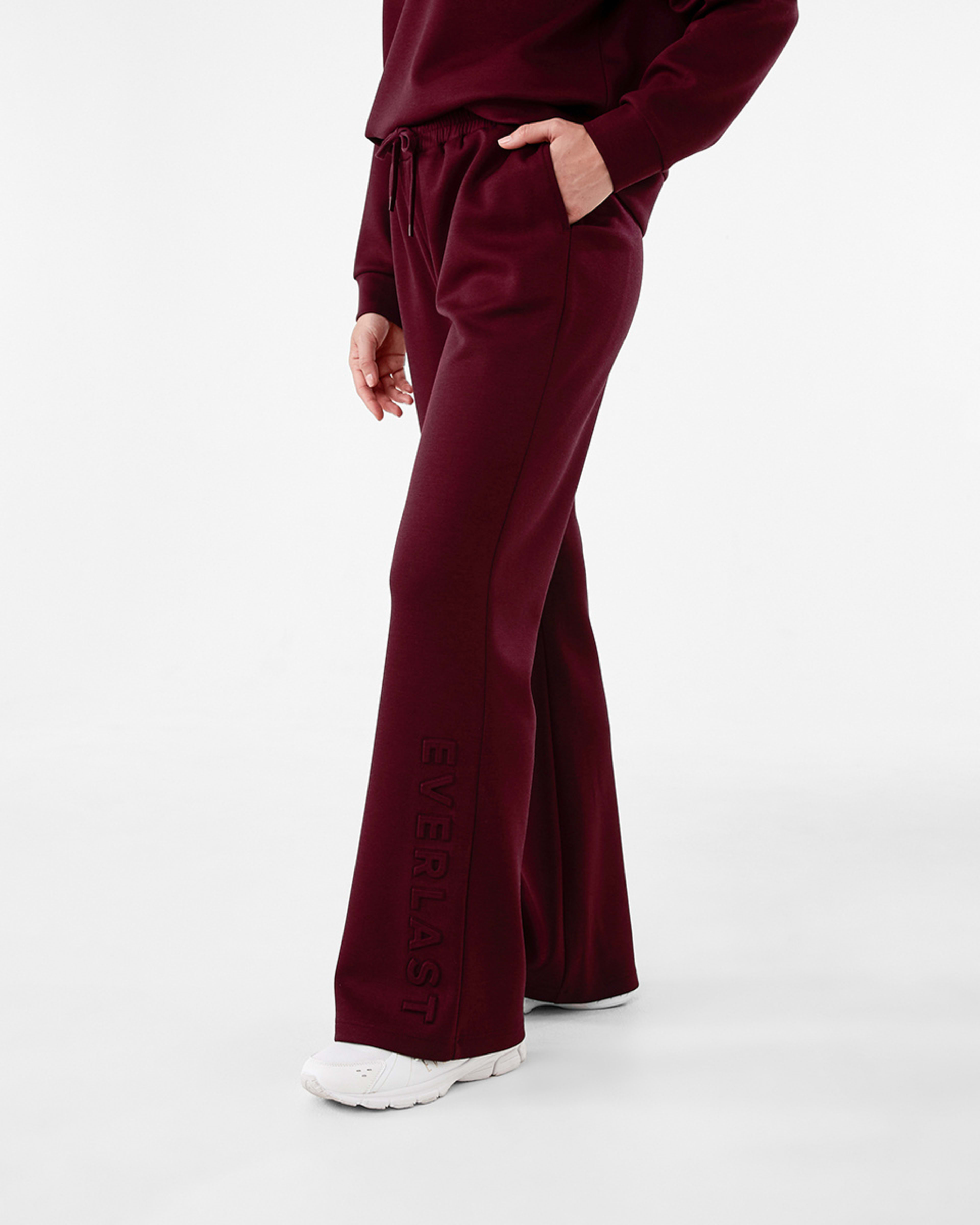 2 Everlast Womens Scuba Flare Trackpants Cherry, 2 of 7
