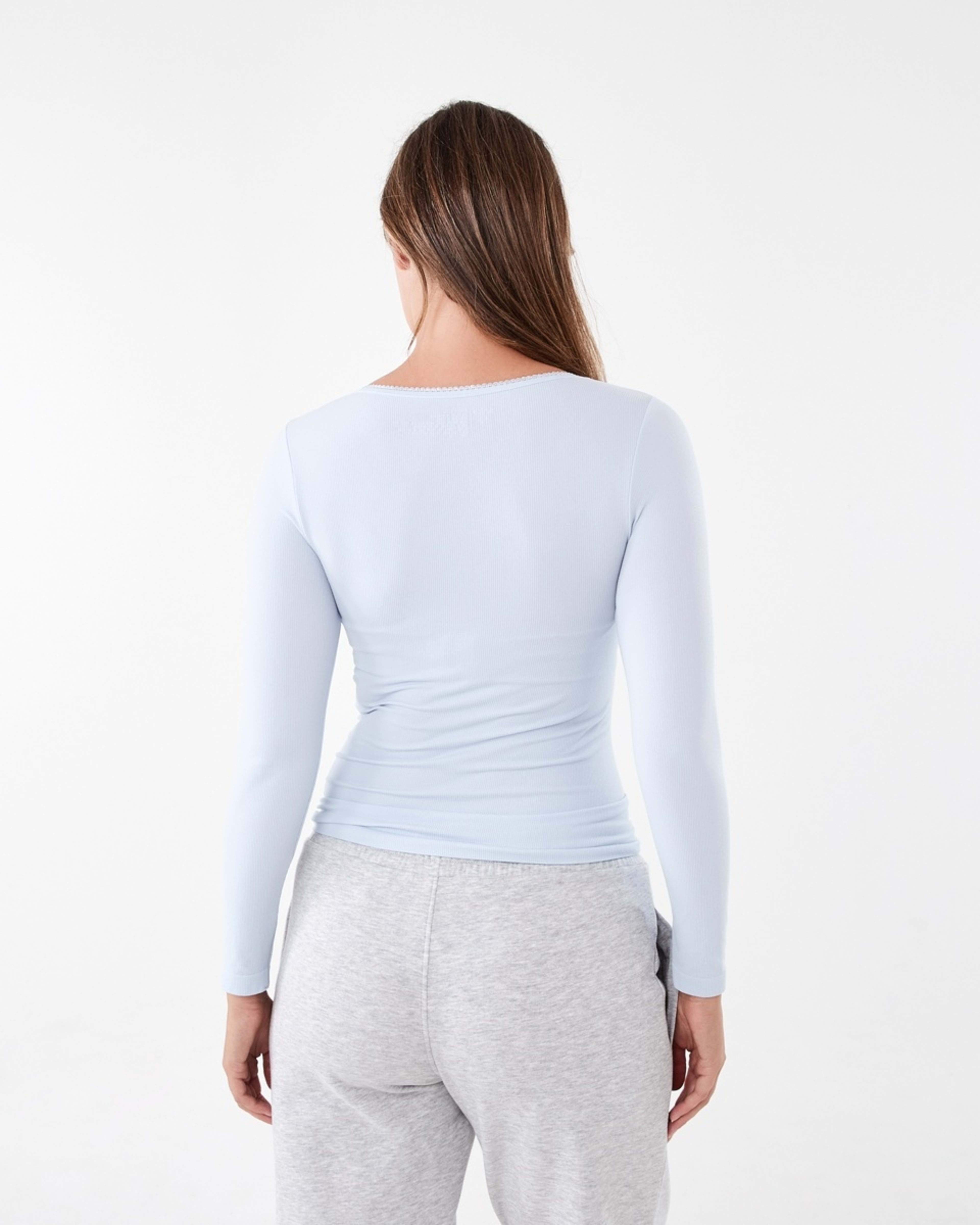 3 Long Sleeve Ribbed Thermal Top Halo Blue, 3 of 5