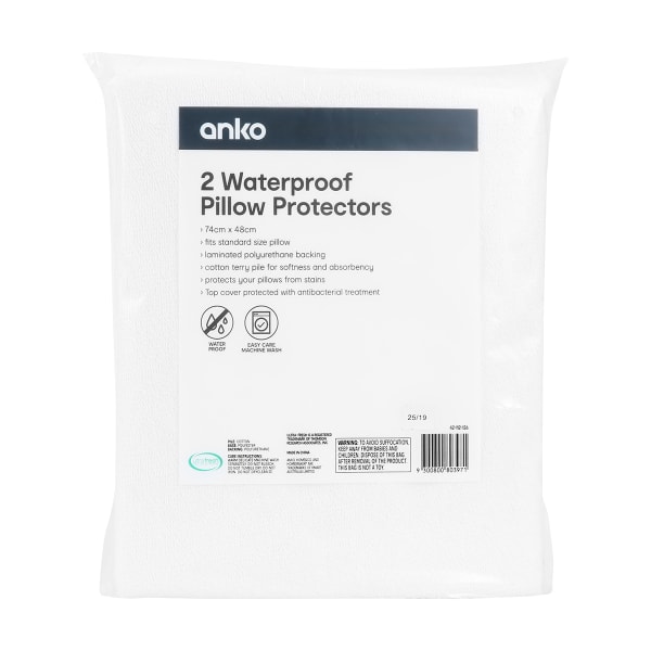 2 Pack Waterproof Pillow Protectors Kmart, Clear Table Protector Kmart