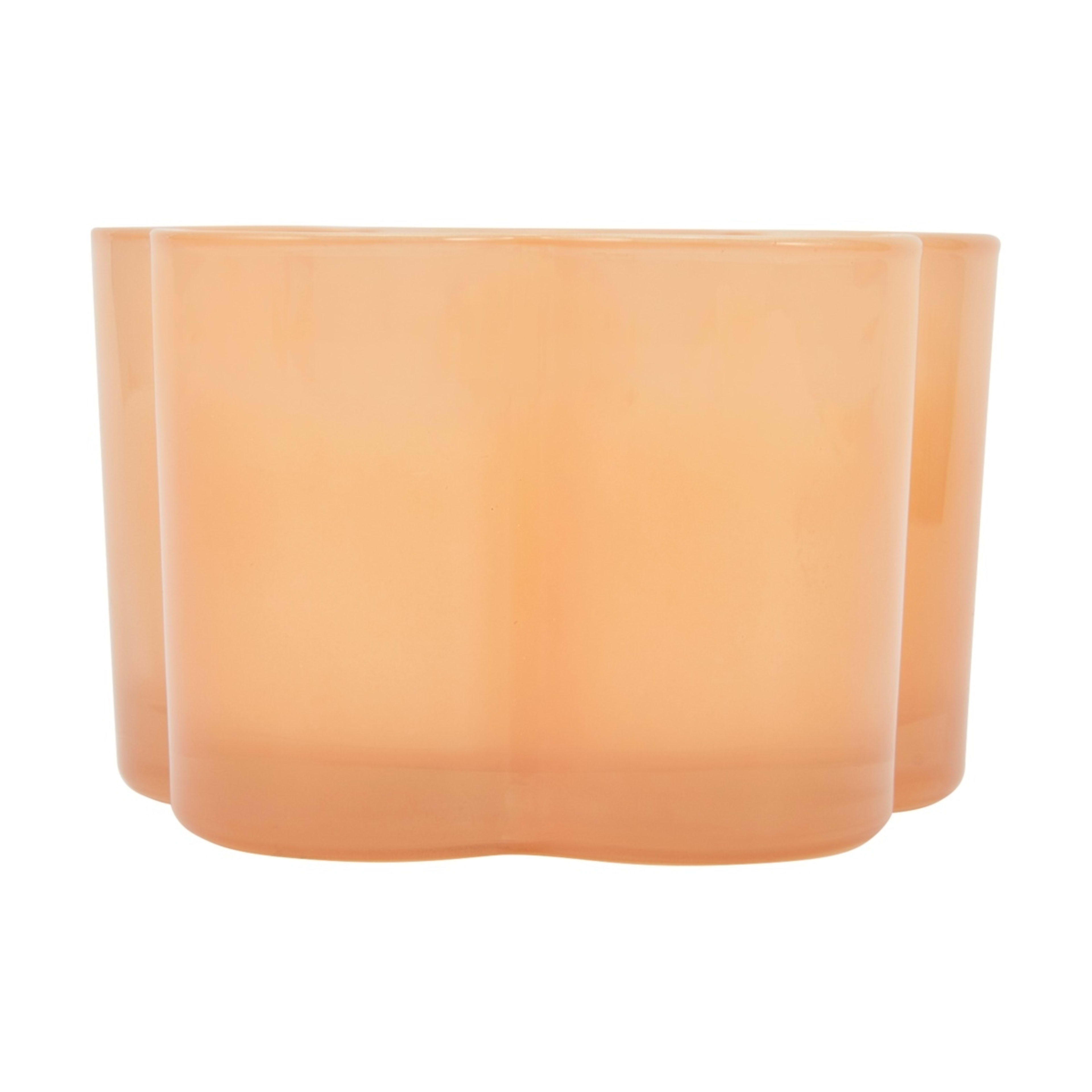 4 Peach Flower Glass Candle, 4 of 6