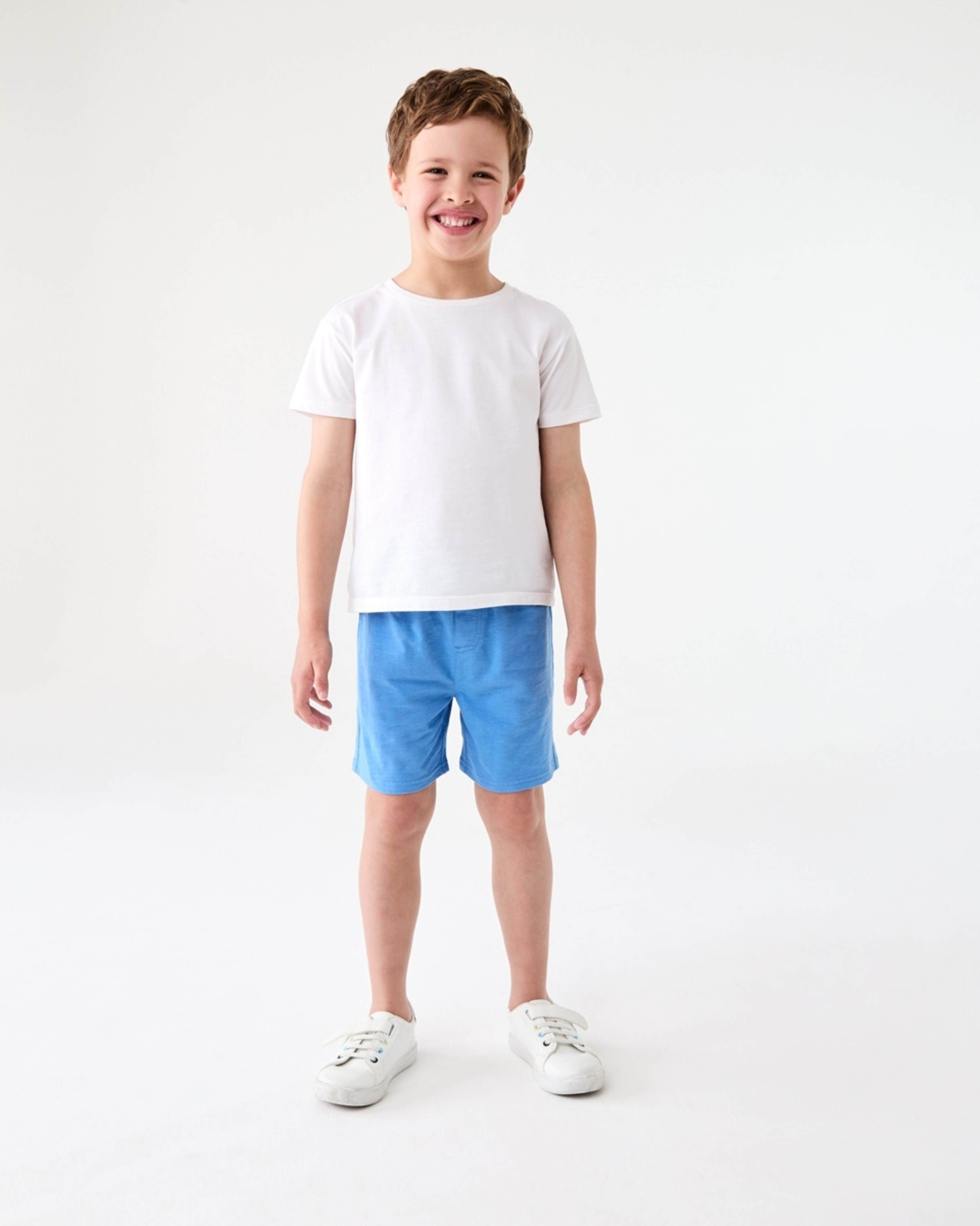 4 Cotton Knit Shorts SILVER LAKE BLUE, 4 of 5