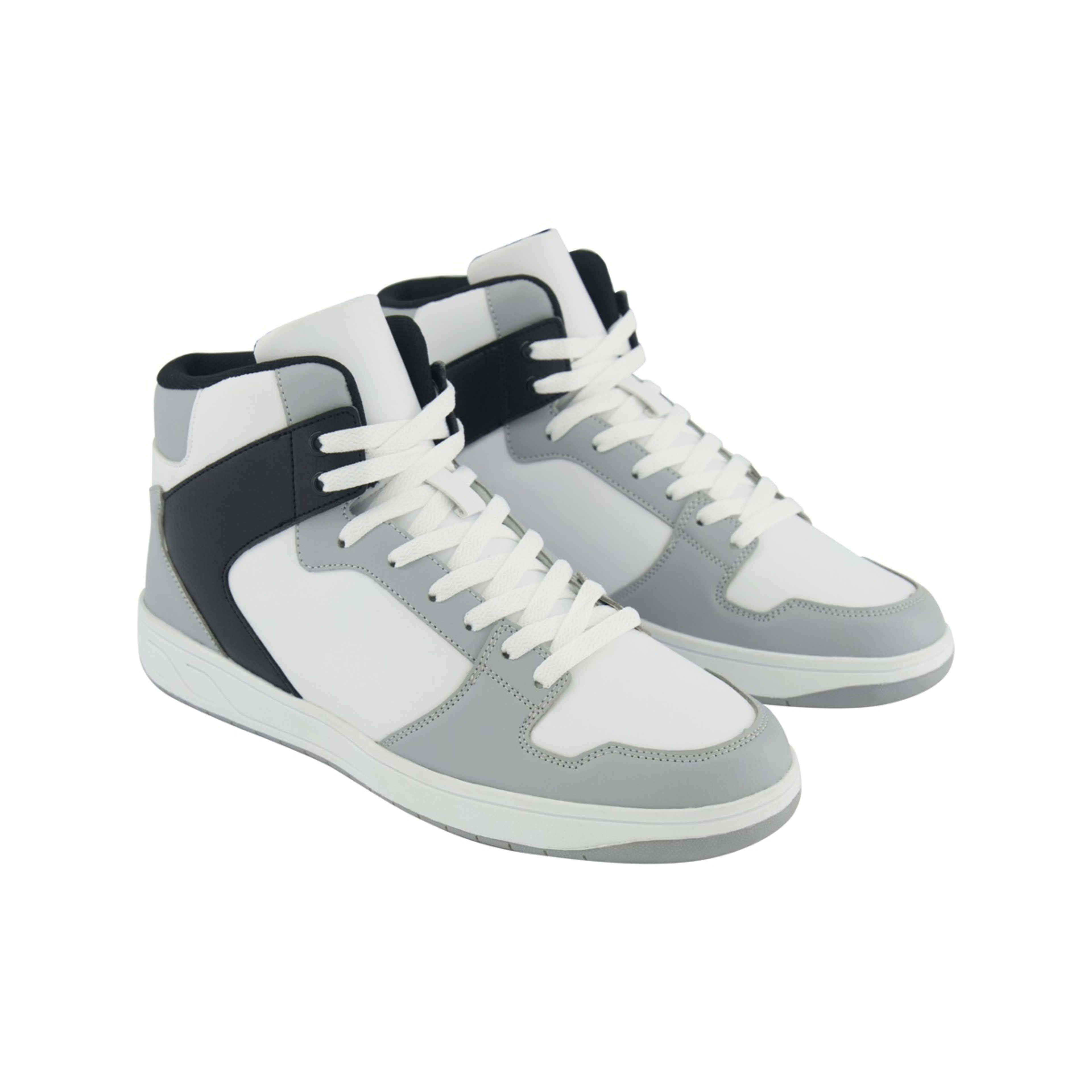 4 High Top Sneakers Blk Wht, 4 of 5