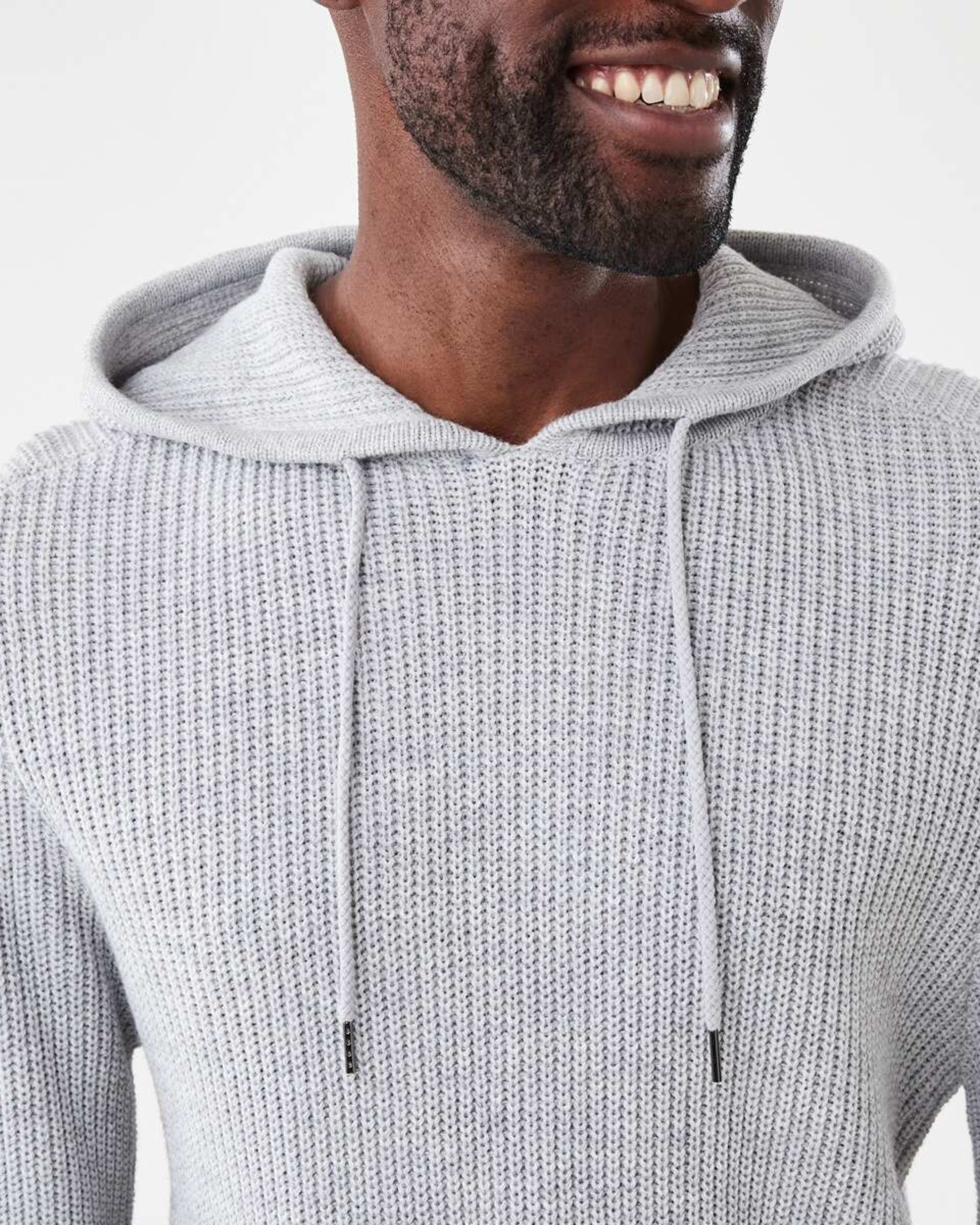 5 Hooded Knit Pullover Grey Marle, 5 of 6