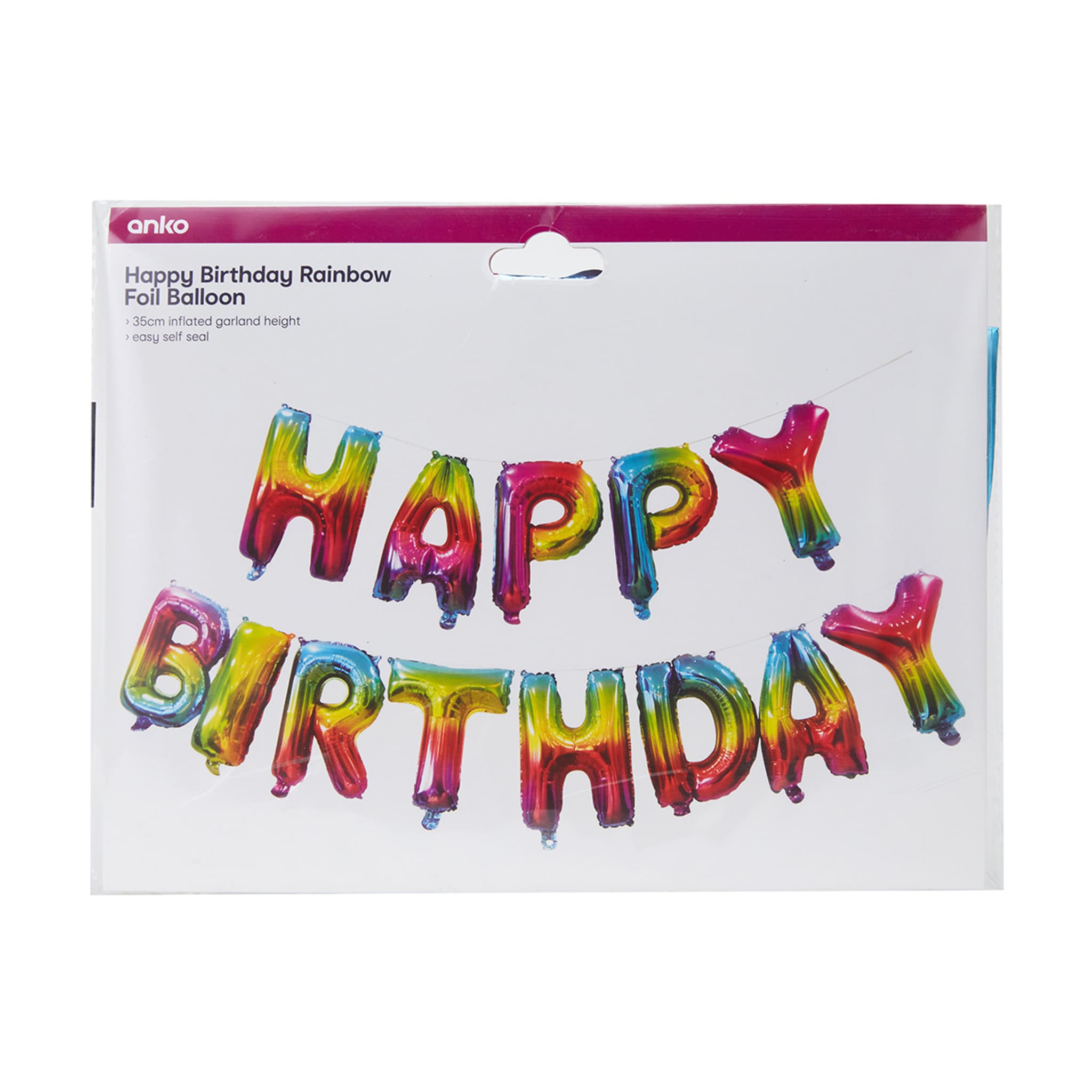 Happy Birthday Rainbow Foil Balloon Kmart