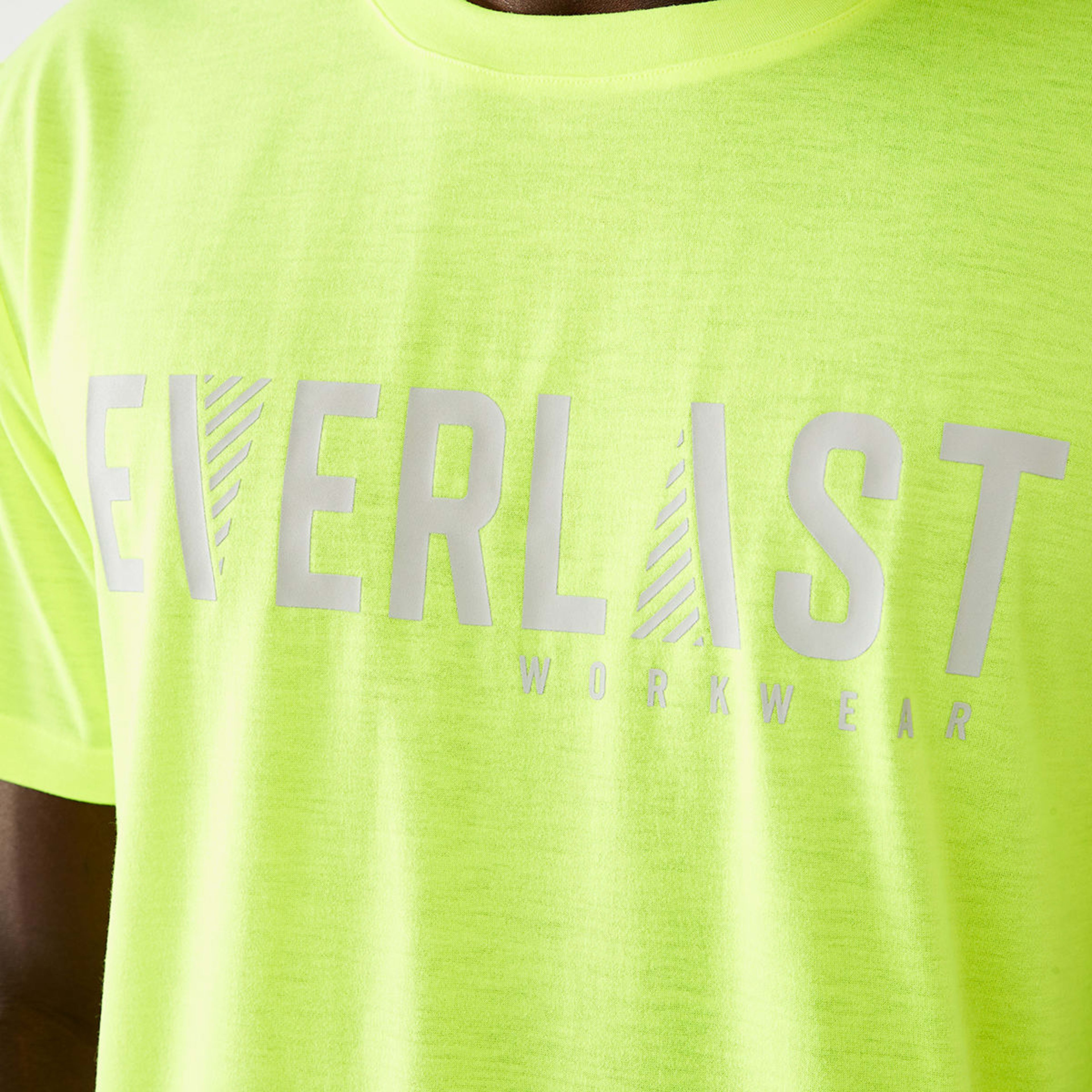 5 Everlast Mens Workwear Fluorescent T-shirt Yellow, 5 of 6