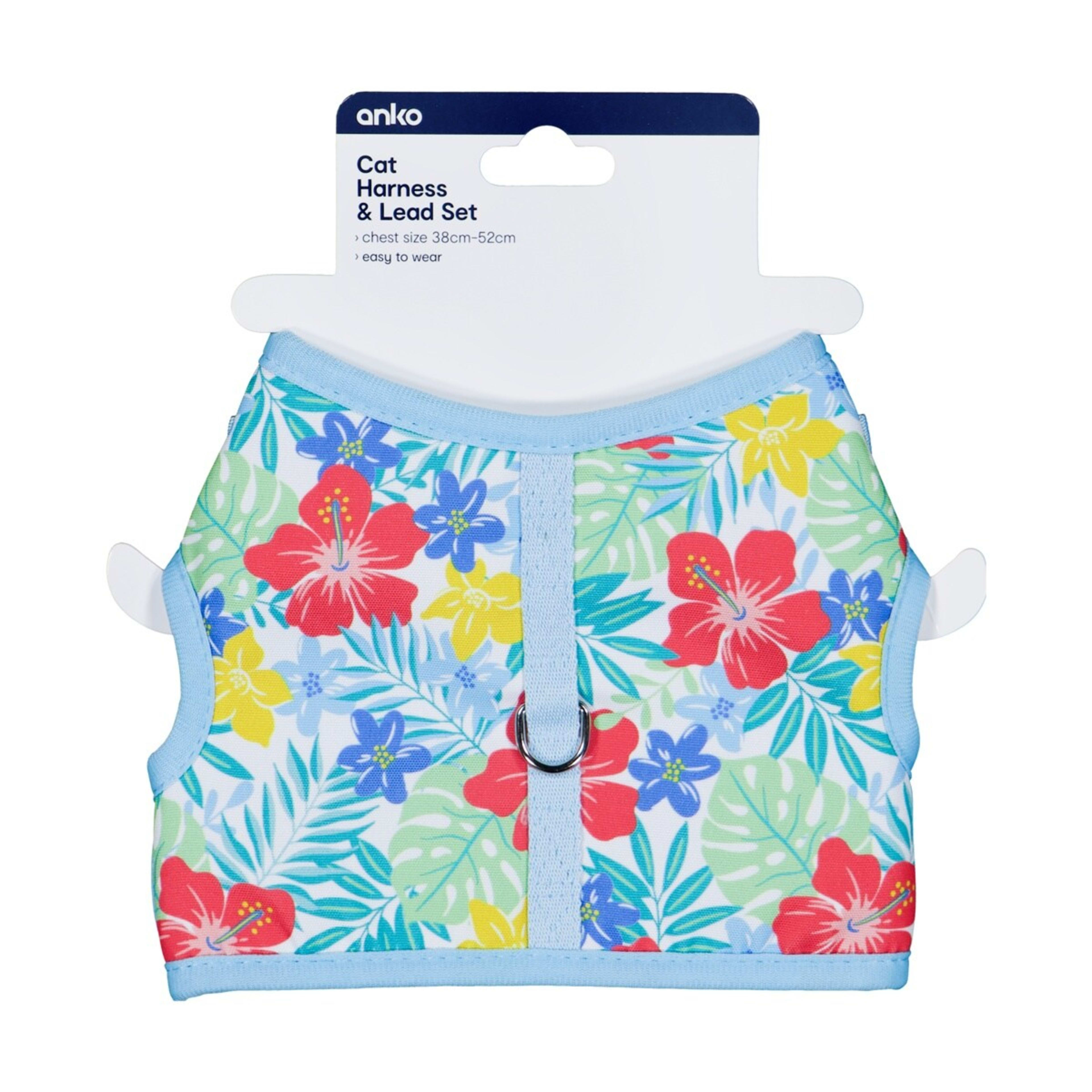 10 Cat Harness and Lead Set - Tropical Print, 10 of 10