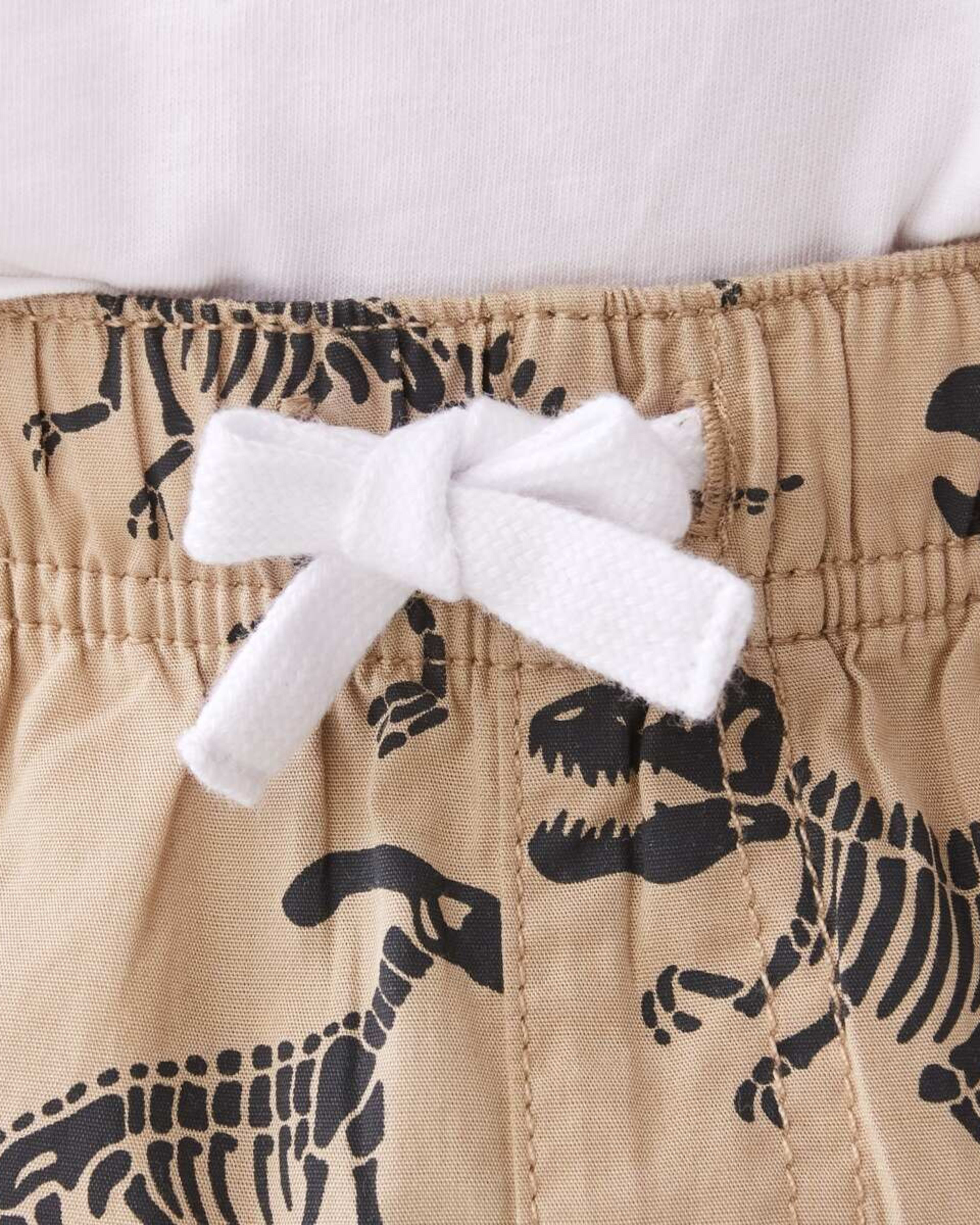 3 Poplin Shorts Brn Dino, 3 of 9