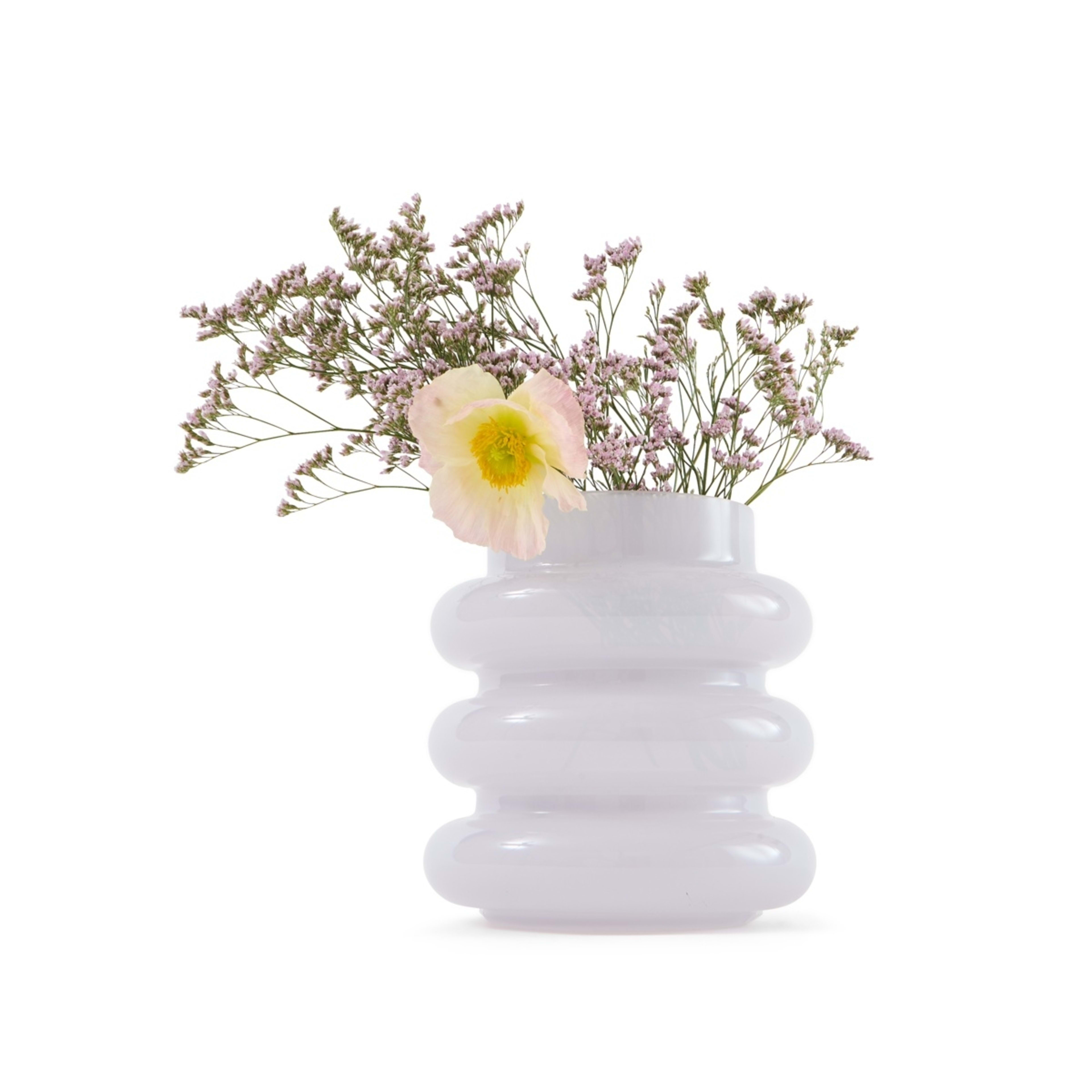 1 Lilac Bubble Glass Vase