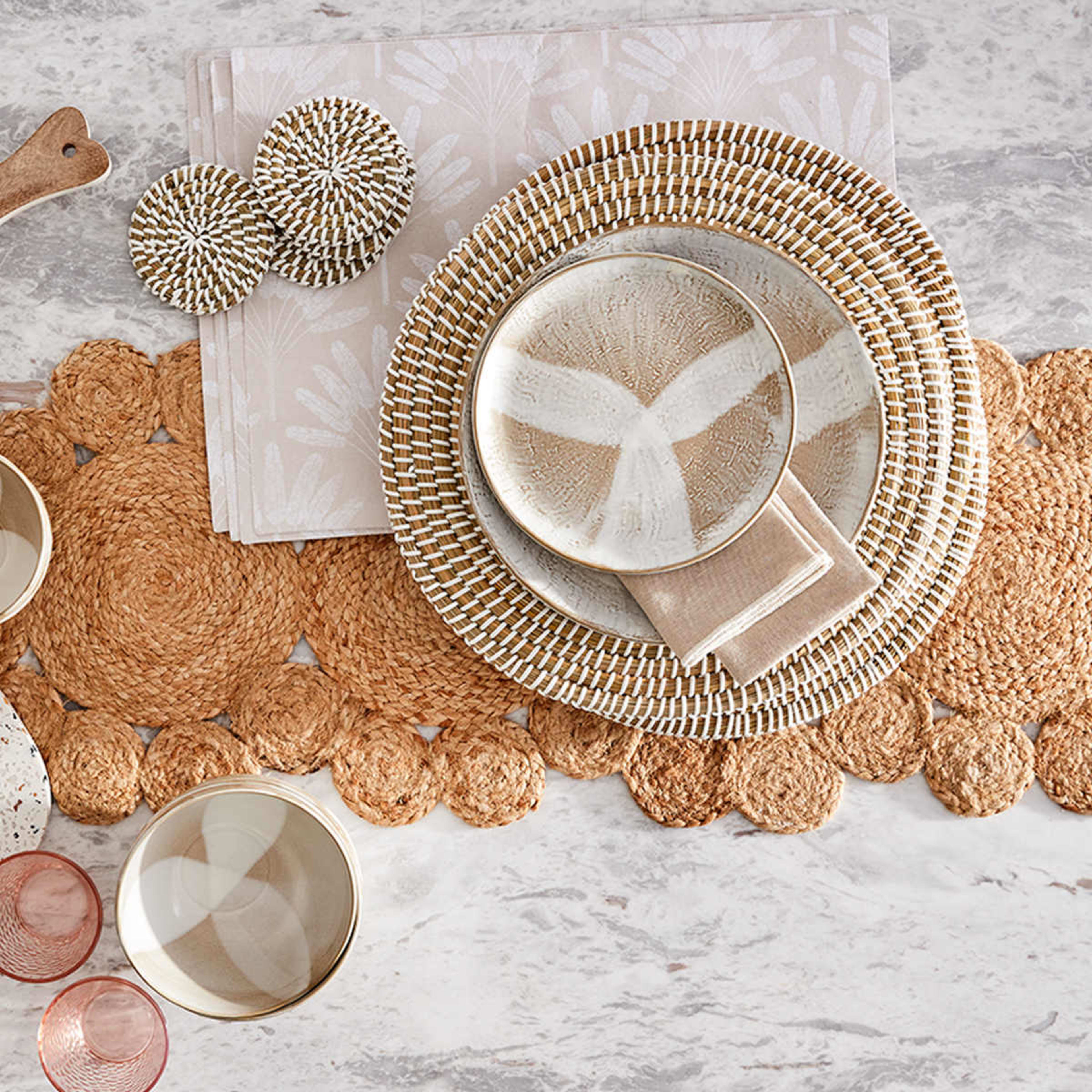 Jute Circles Table Runner Kmart