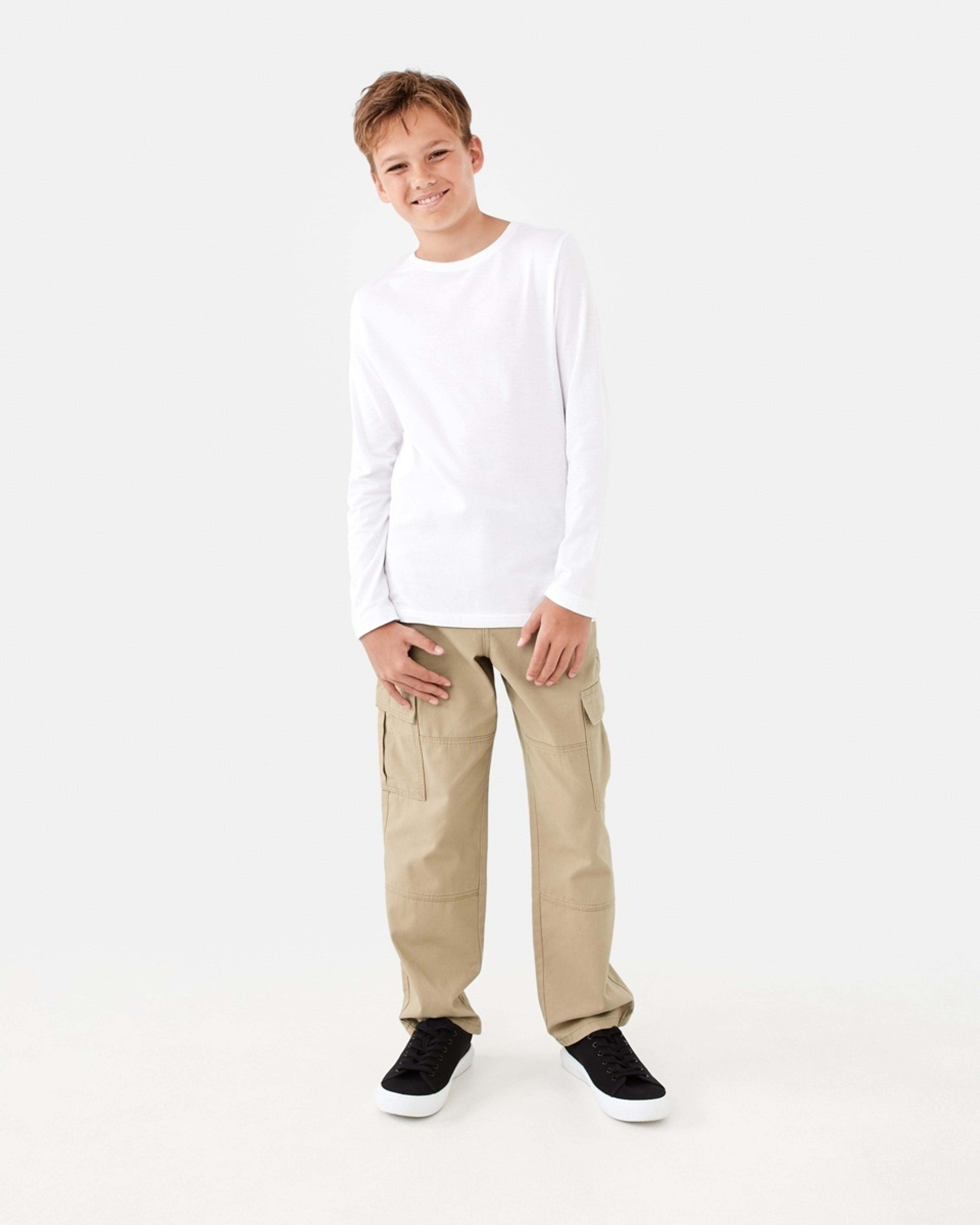 5 Long Sleeve Plain T-shirt White, 5 of 8
