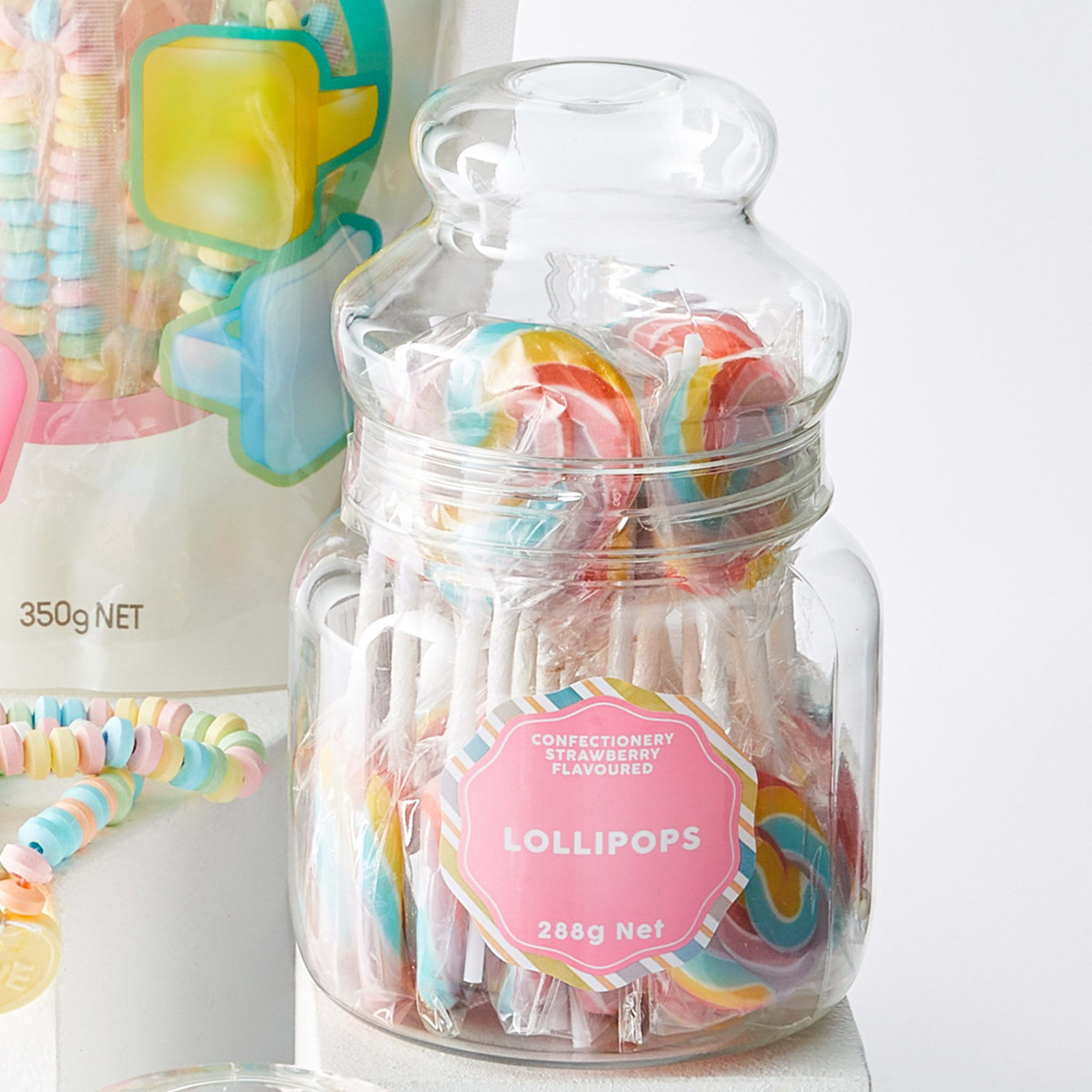 24 Piece Round Lollipop Jar 288g Kmart